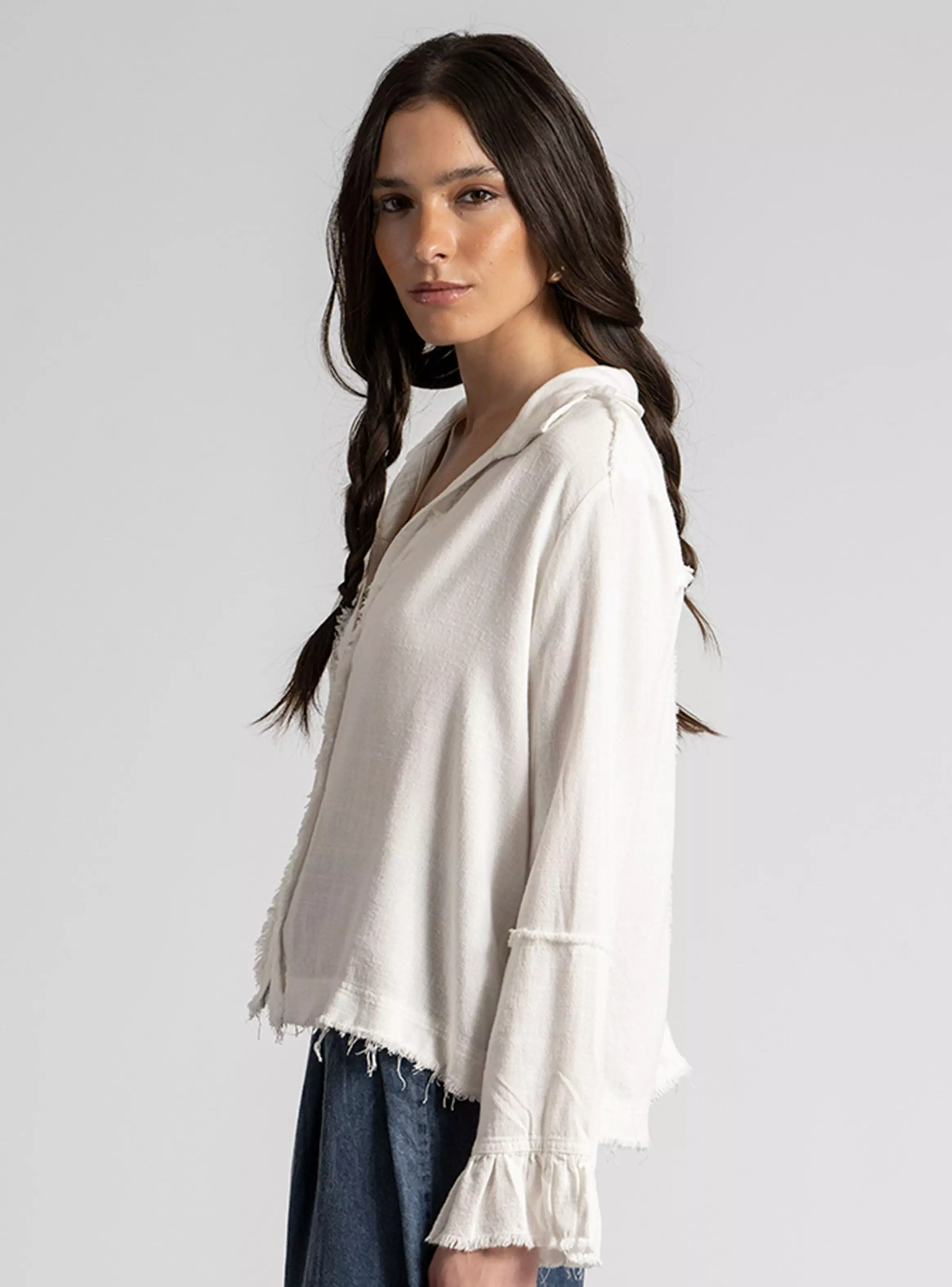 Blusa Sole Cinco Botones Lino-2