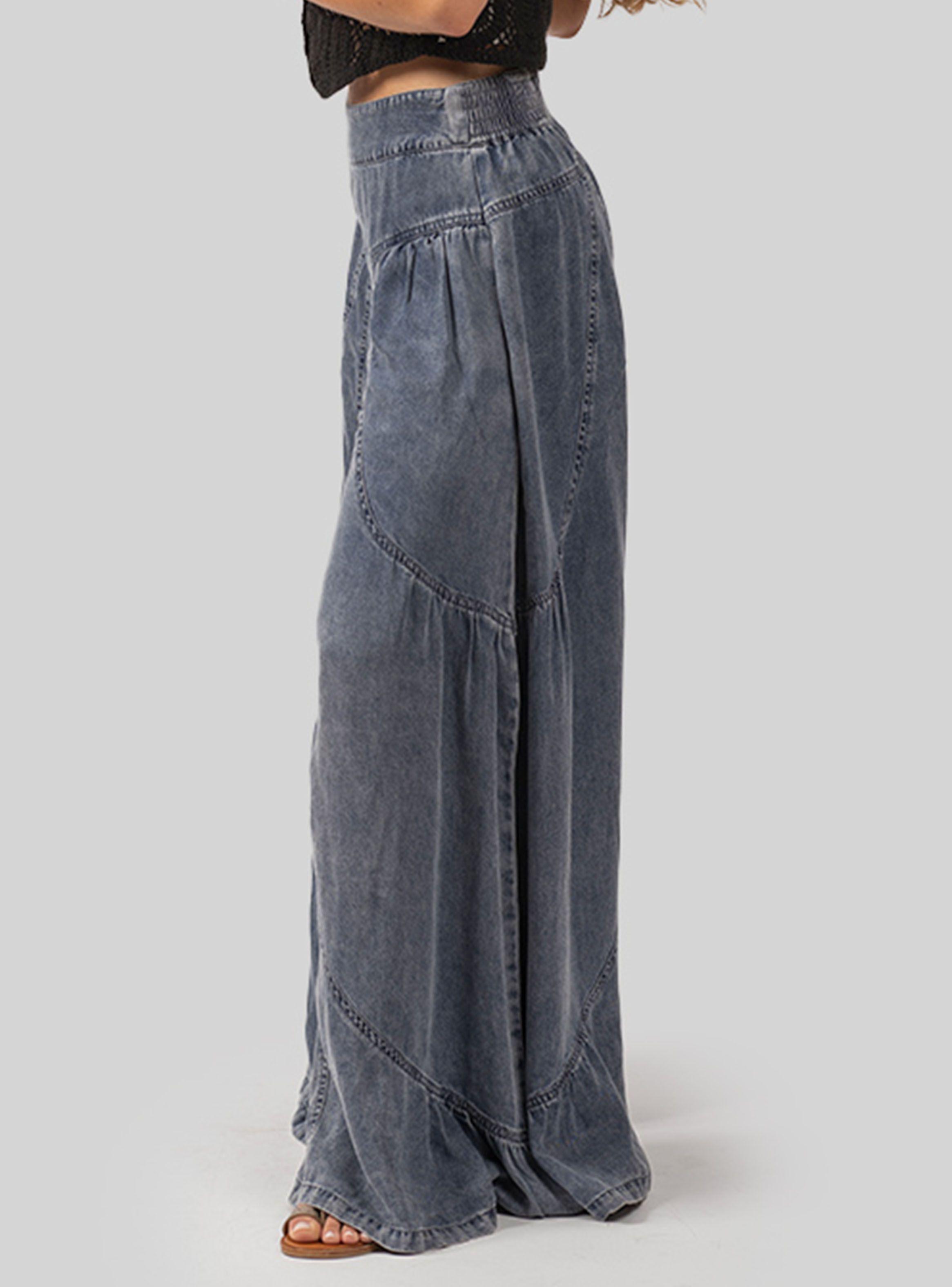 Pantalón Flo T Palazzo Tencel Denim-1