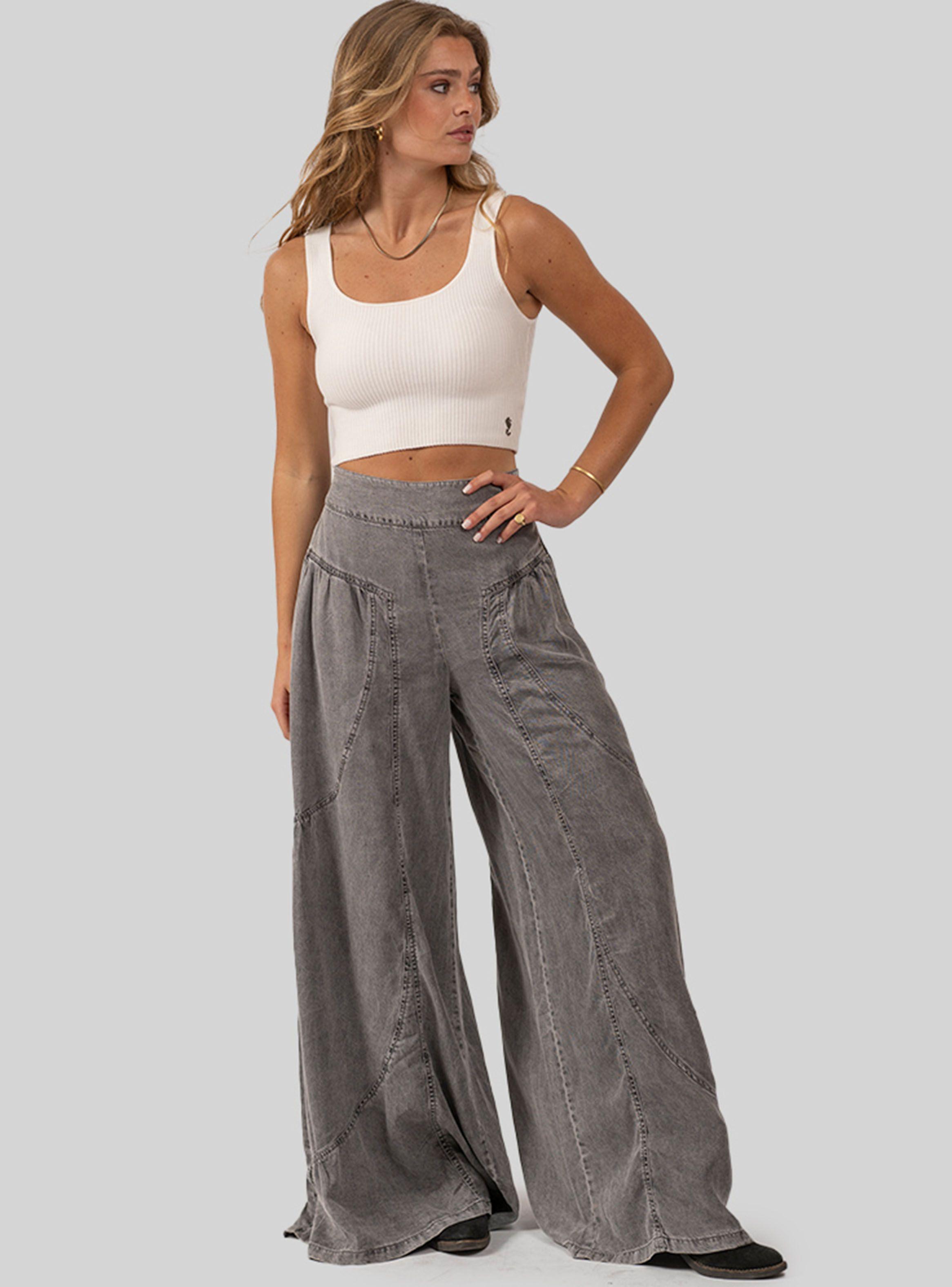 Pantalón Flo Palazzo Tencel Denim Color-3