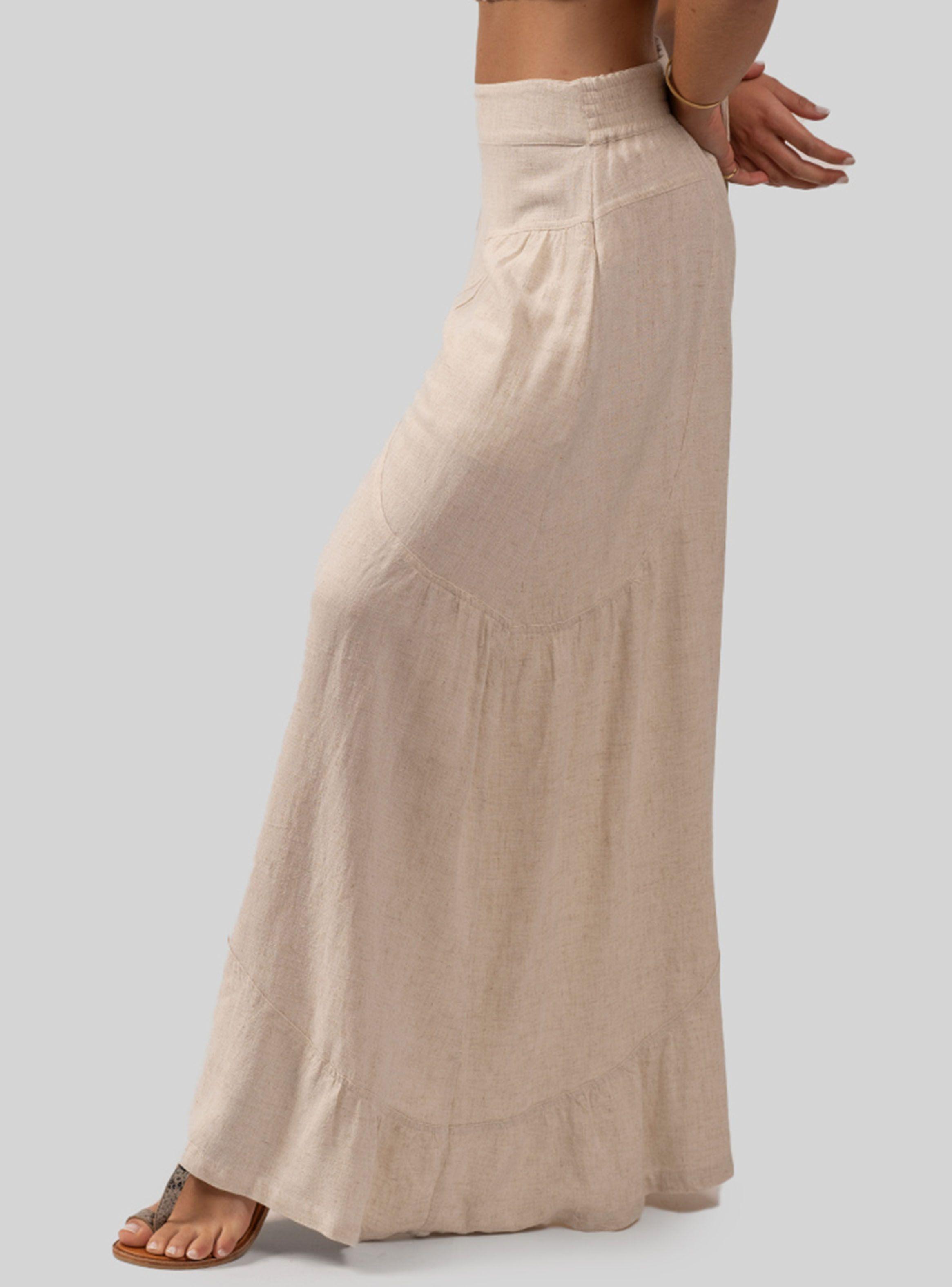 Pantalón Flo L Medio Palazzo Lino-2