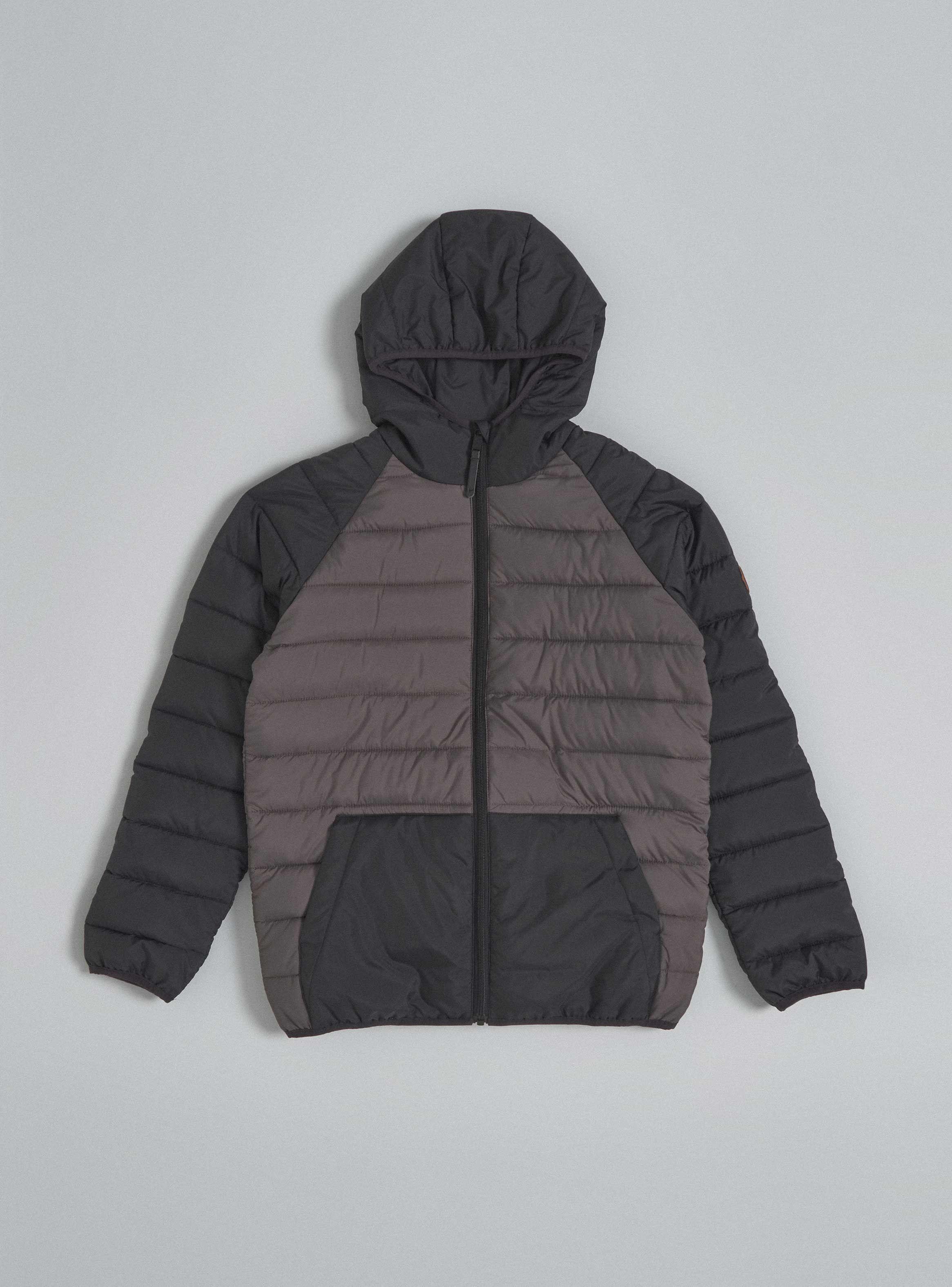 Parka Básica Bicolor Con Forro-2