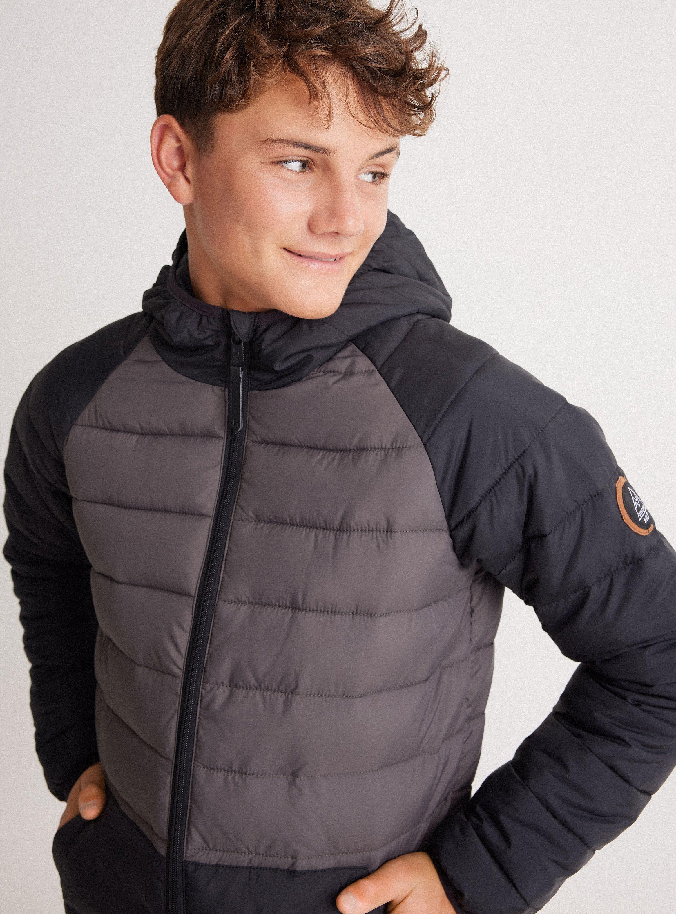 Parka Básica Bicolor Con Forro-1
