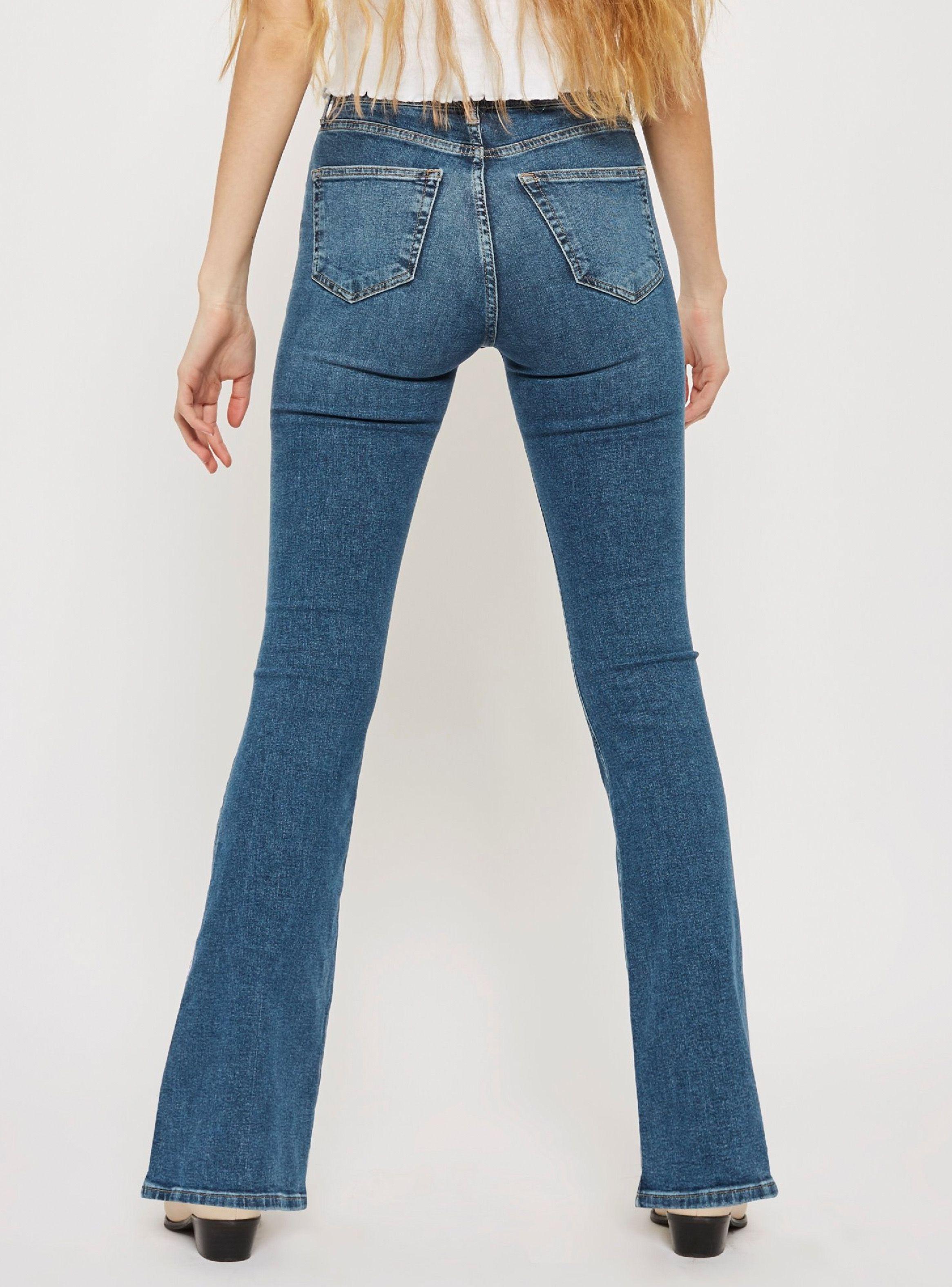 Jeans Jamie Flare Mid Blue Largo 30 Topshop-1