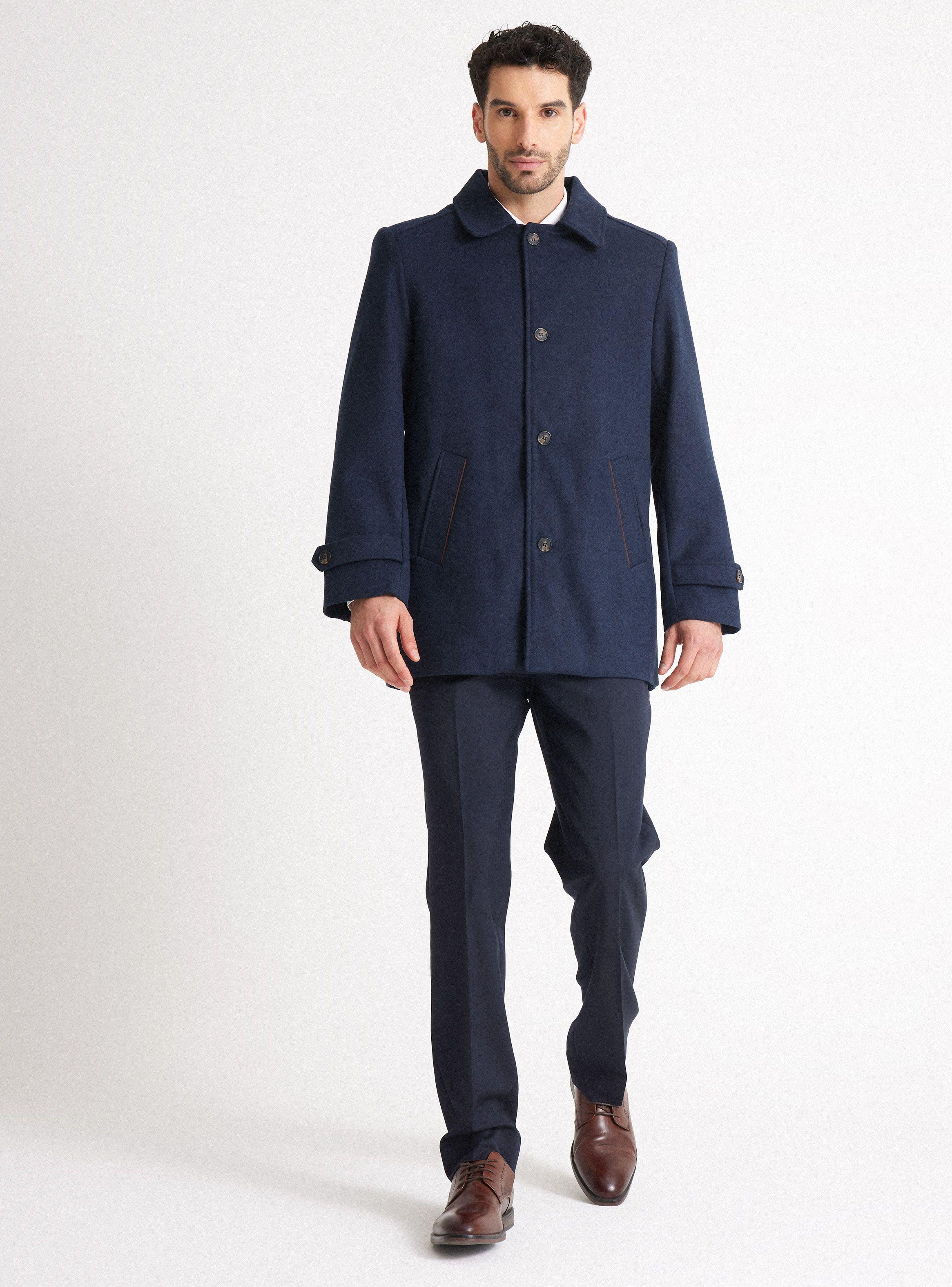 Abrigo Recto Classic con Aplicaciones en Suede-4