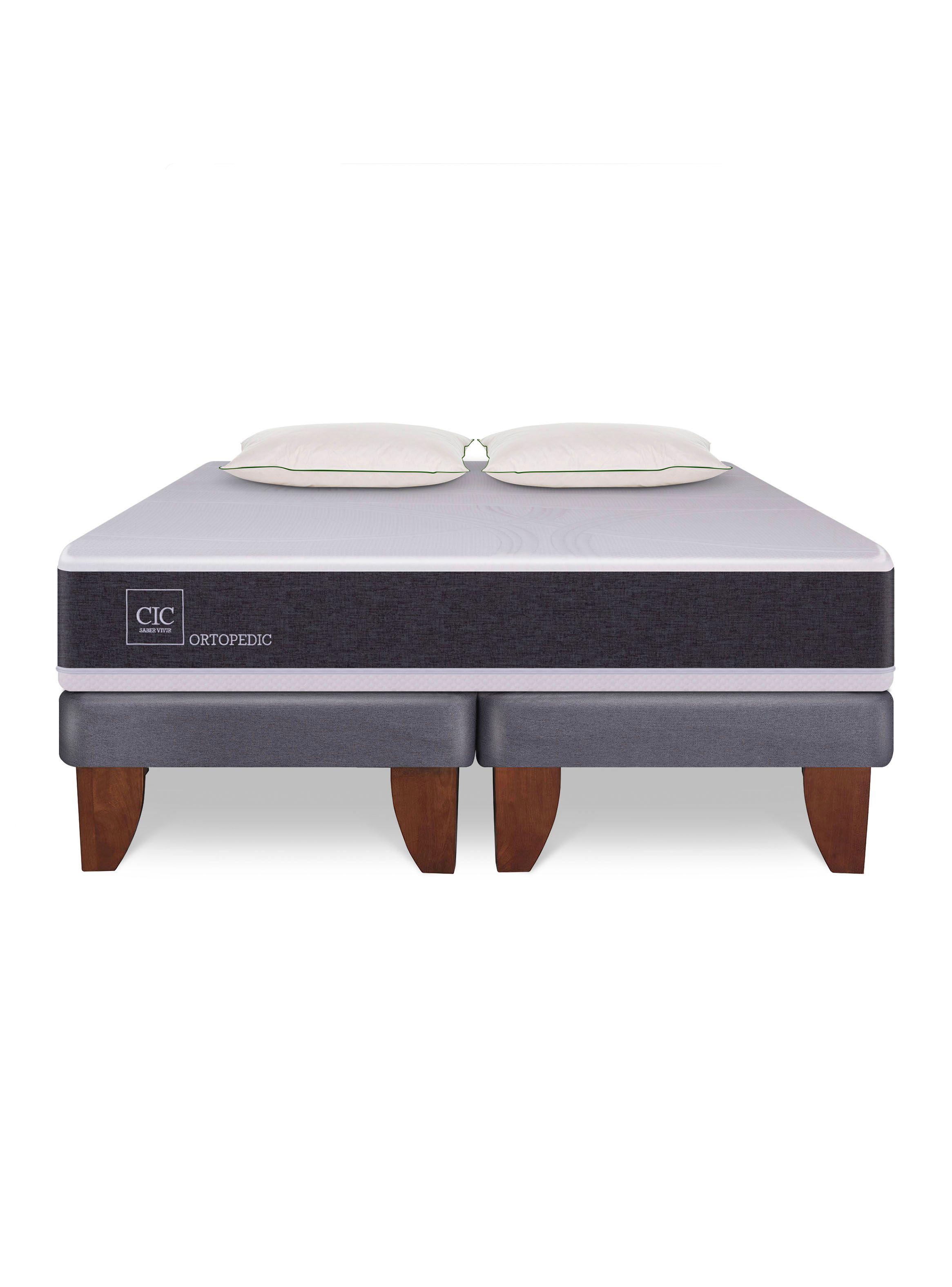 Cama Europea New Ortopedic King + 2 Almohadas Da Soft Sleep-2