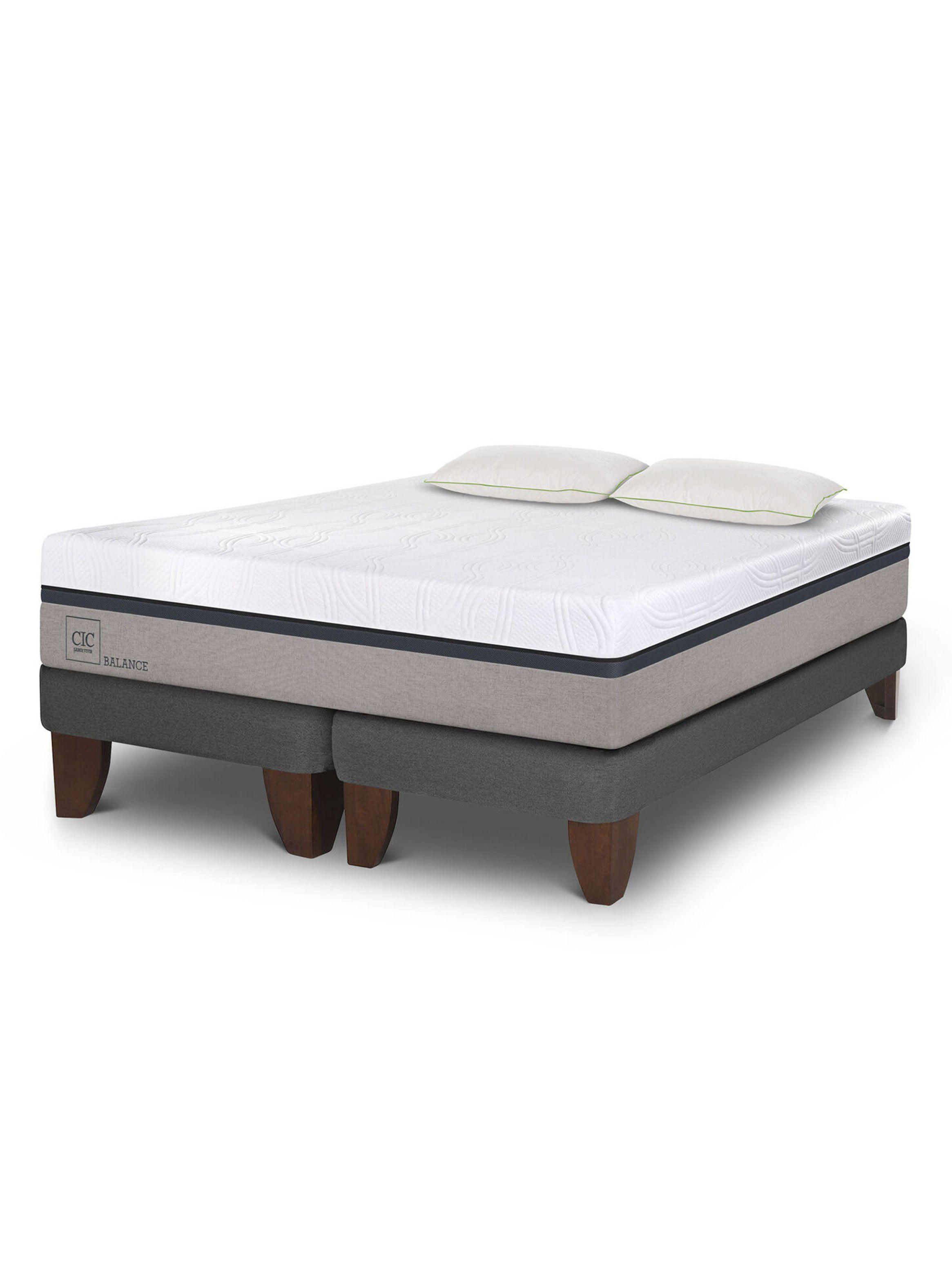 Cama Europea Balance 2 Plazas Base Dividida + Almohada Da Advance Sleep-0