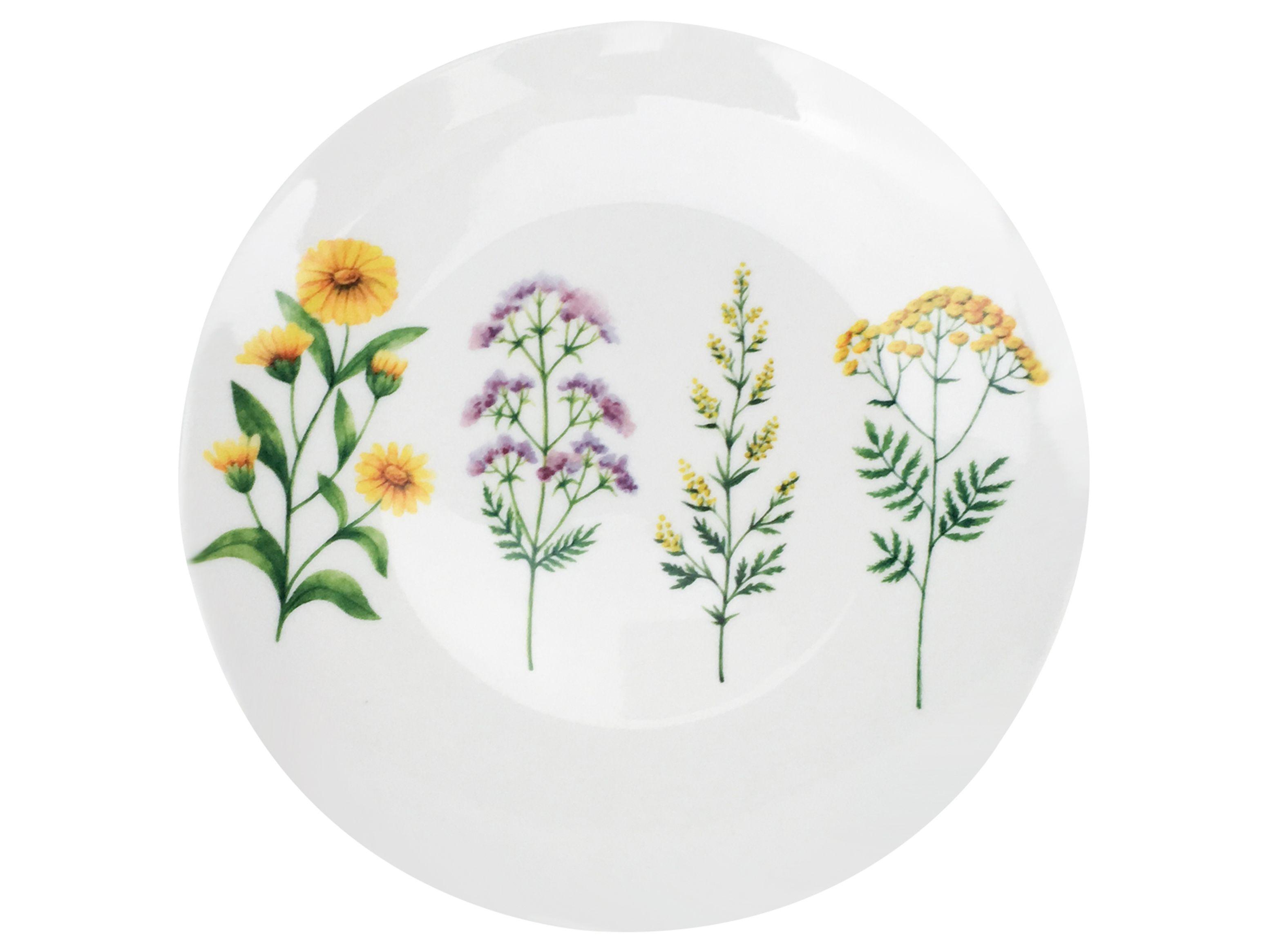 Set 4 Platos Porcelana Torta Flores 19 cm Sarah Miller-2