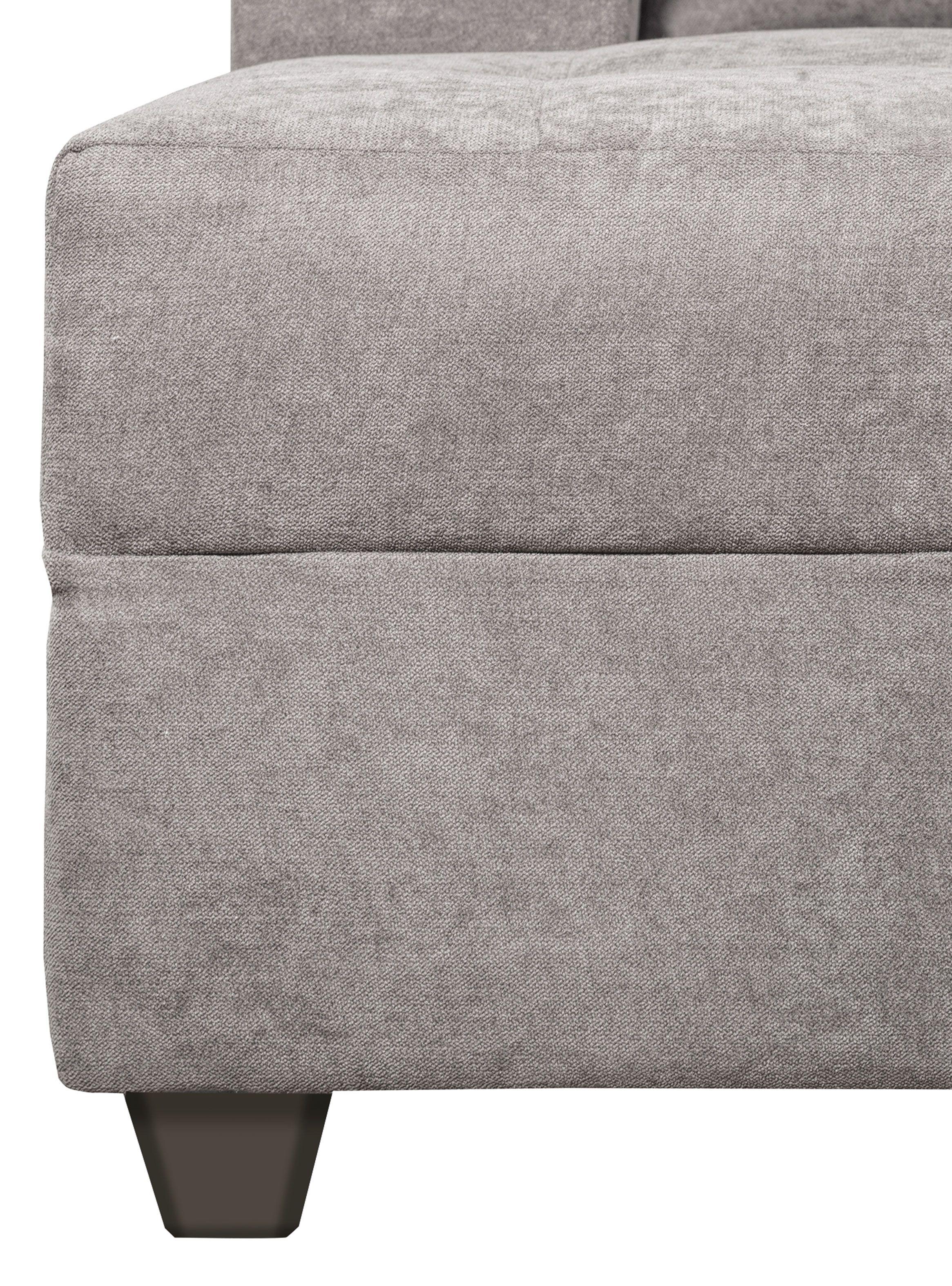 Seccional Le Mans Doble Chaise XL Tela Negro-3