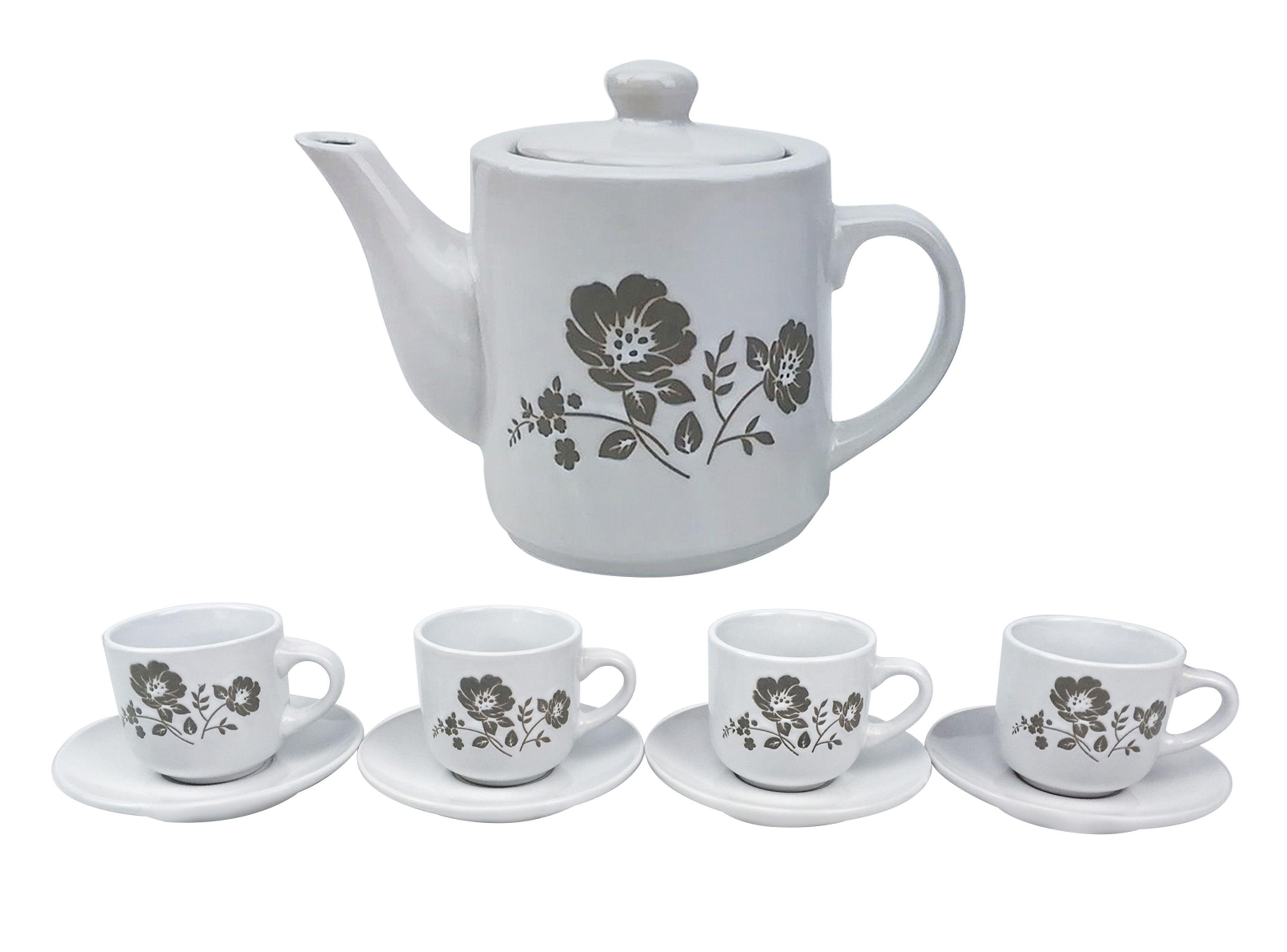 Set Tetera + 4 Tazas con Platillo Sarah Miller-1