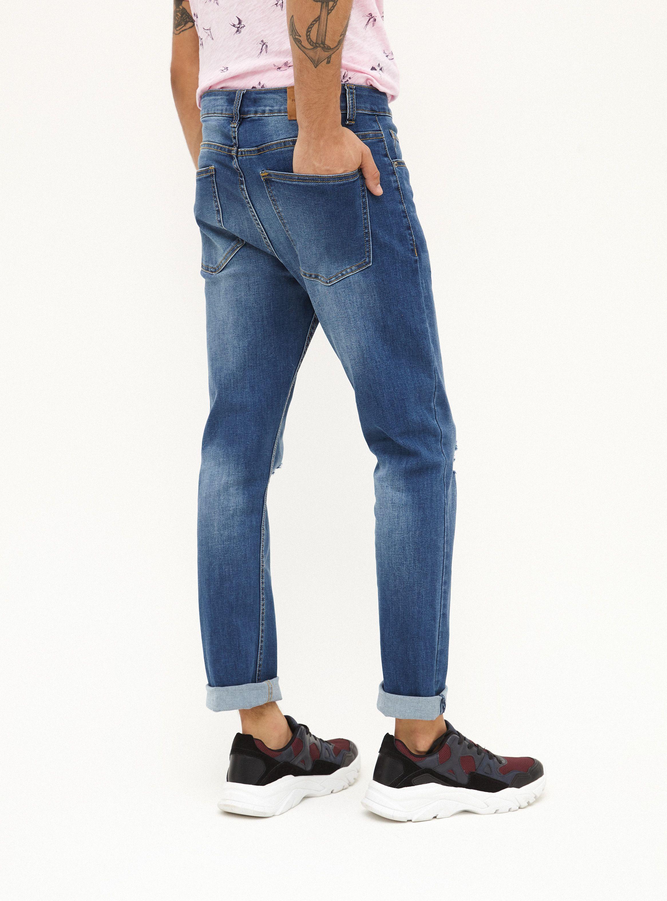 Jeans Slim Fit Lavado Detalle Roturas-1