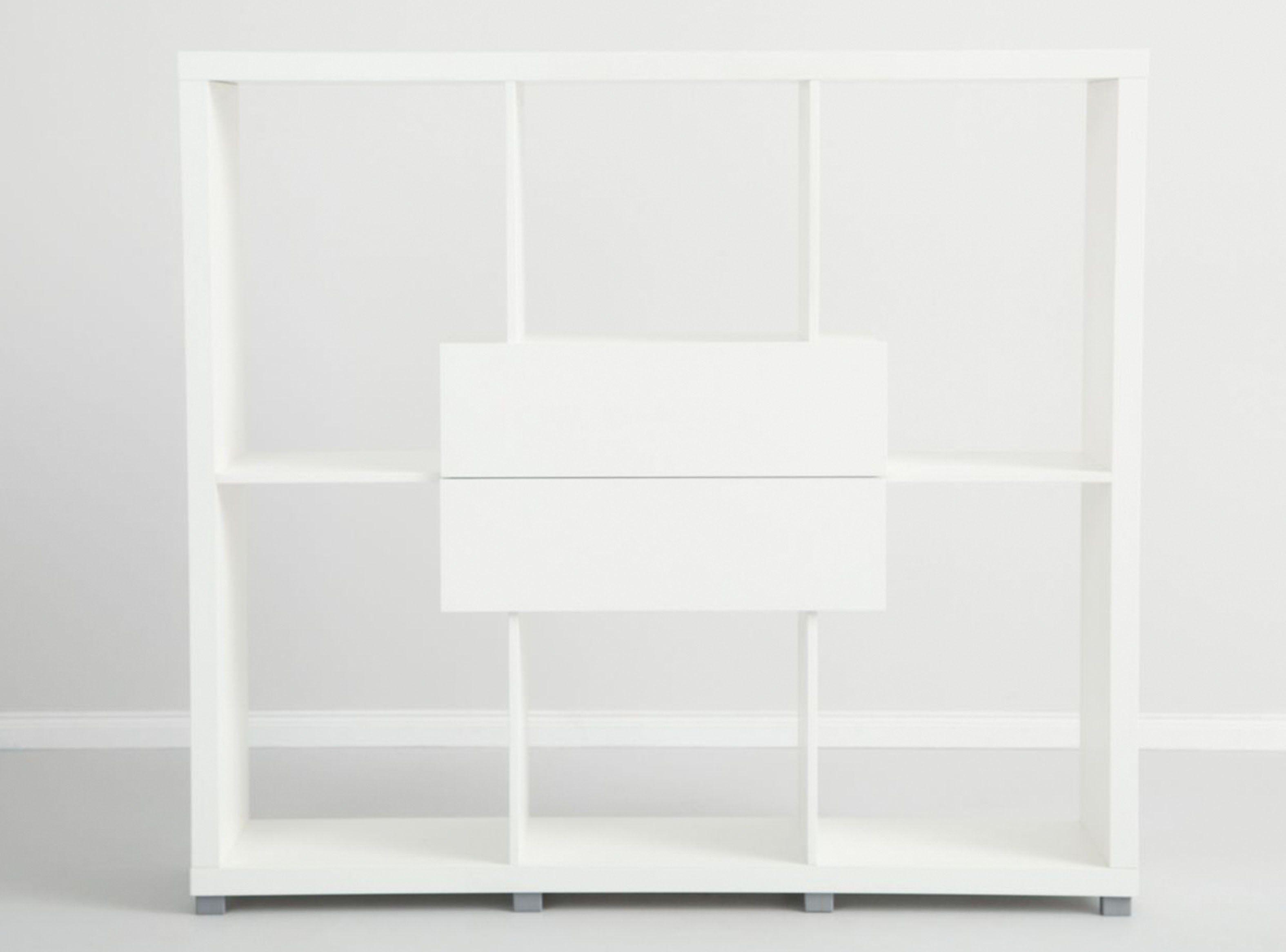 Repisero Tamburato Blanco 132x35x145 cm Exit-0