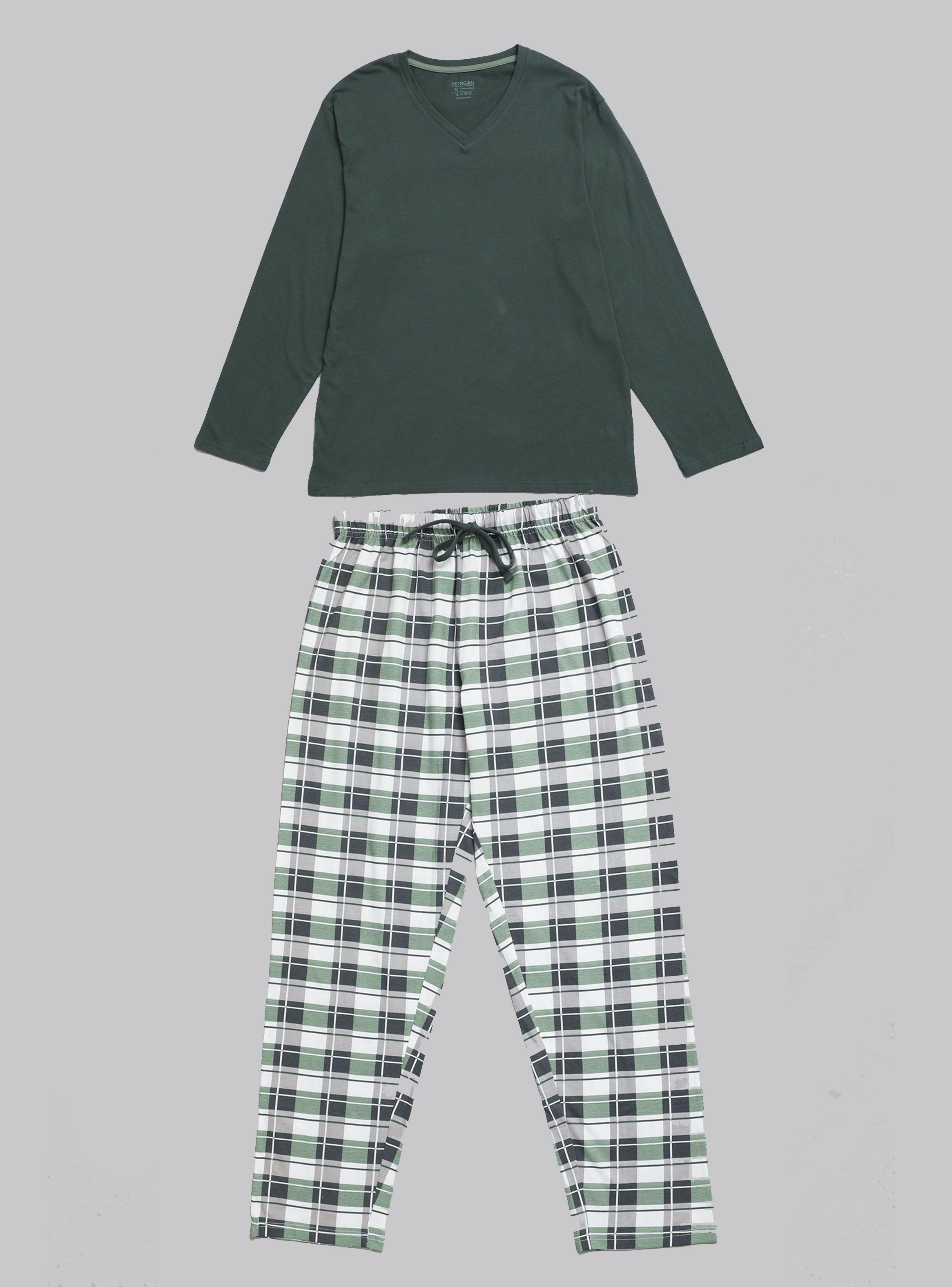 Pijama Algodón Escote V-0