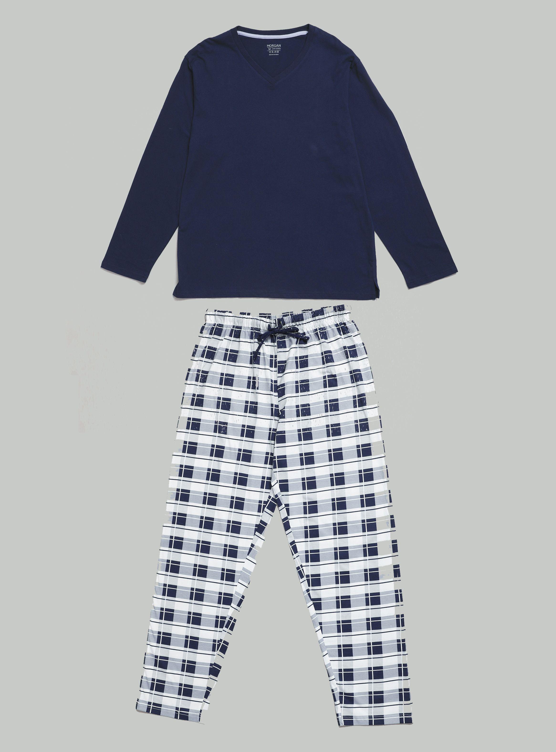 Pijama Algodón Escote V-0