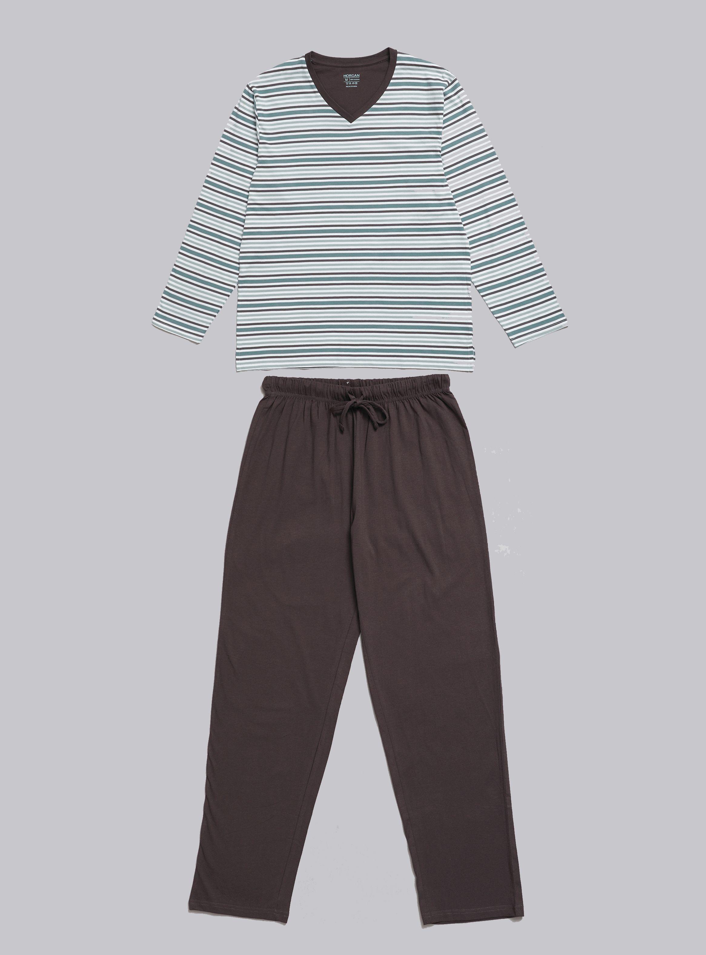 Pijama Material de Algodón Escote V-0