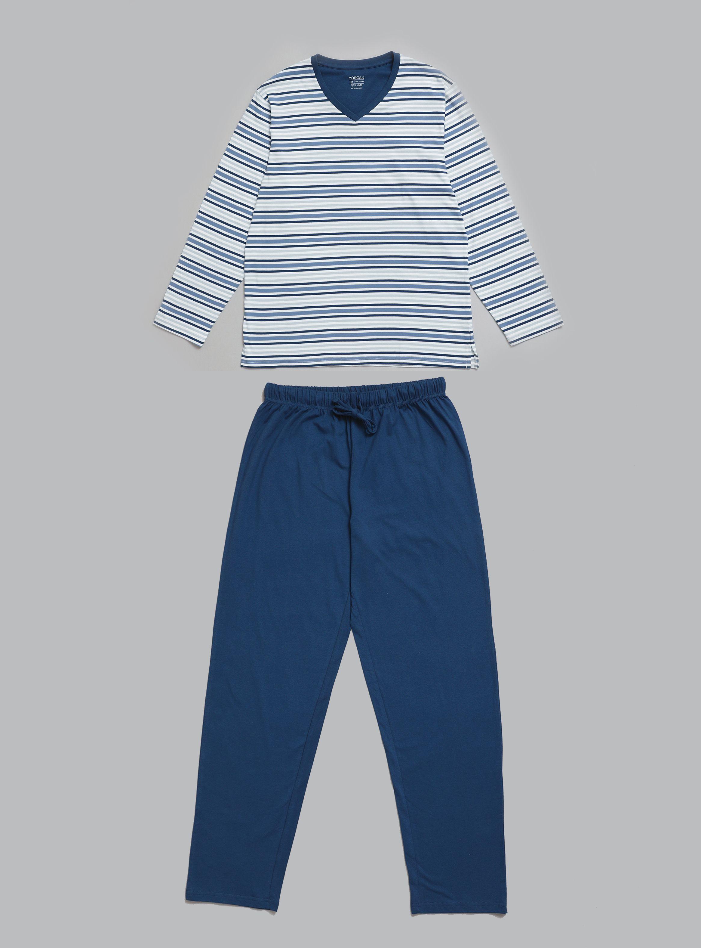 Pijama Material de Algodón Escote V-0