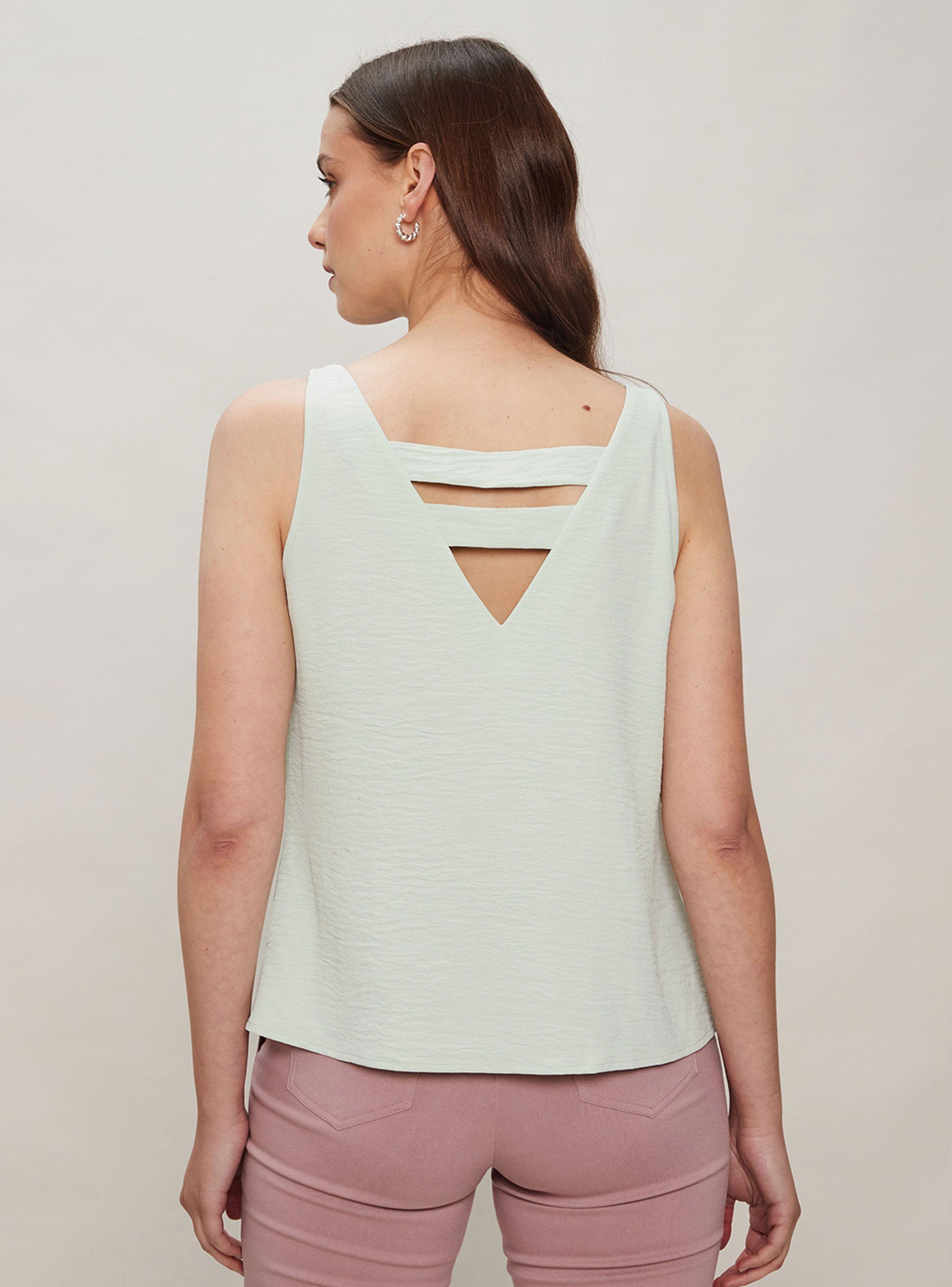 Polera Top Liso Con Capa Escote Tirantes-1