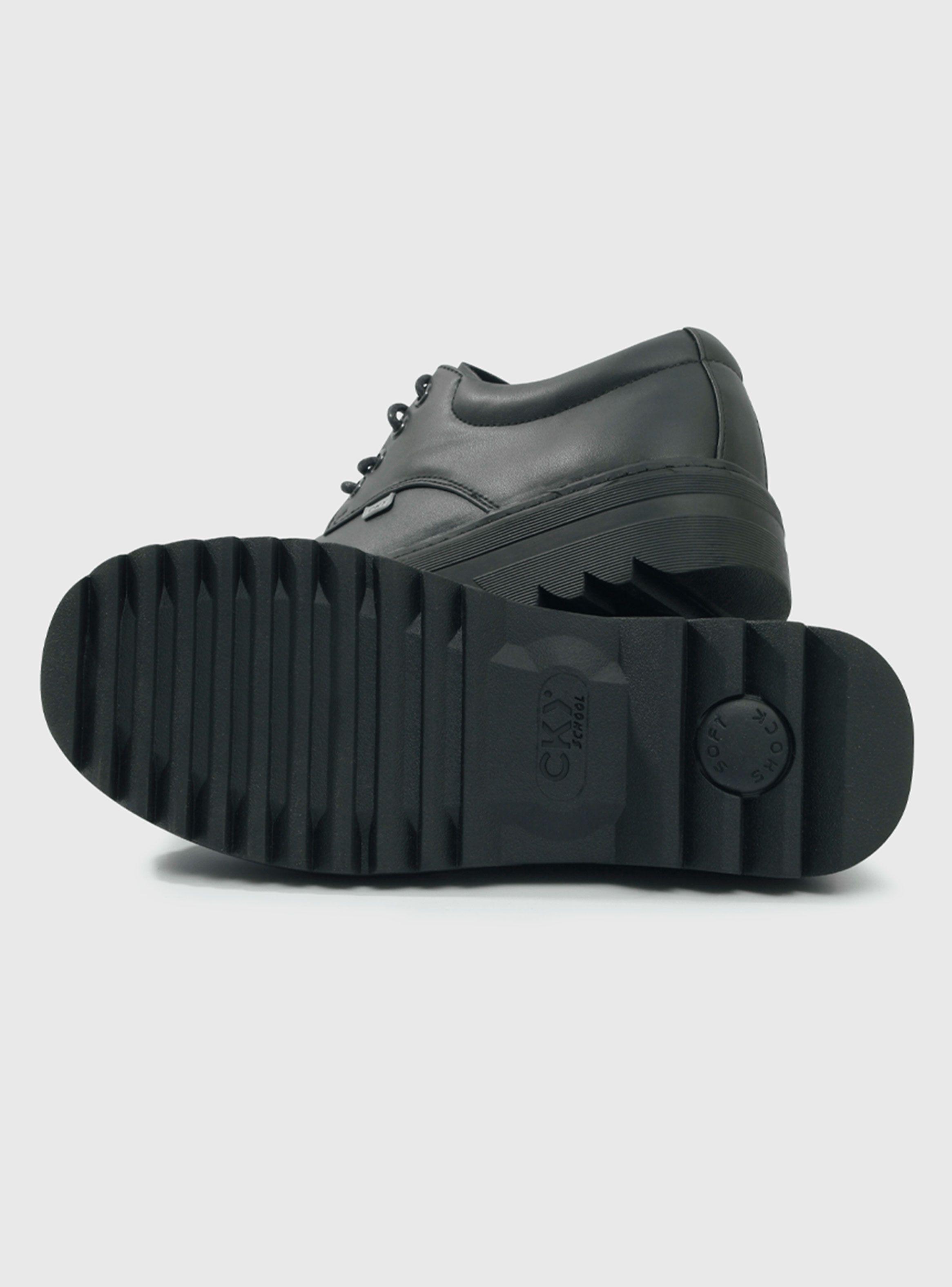 Zapato Escolar Black Plataforma y Cordón Niña-2
