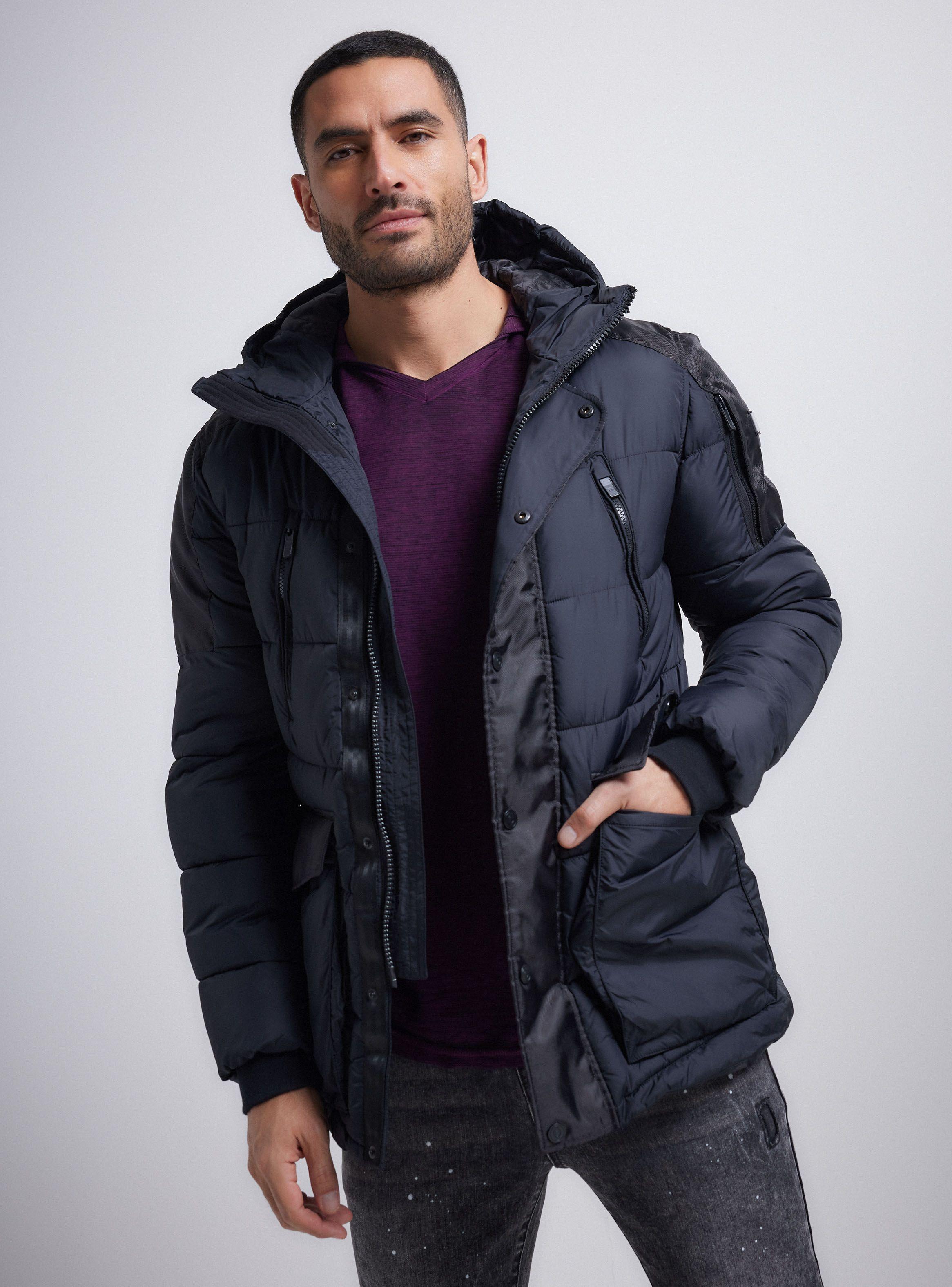 Parka Nylon Aplicaciones Canvas-0