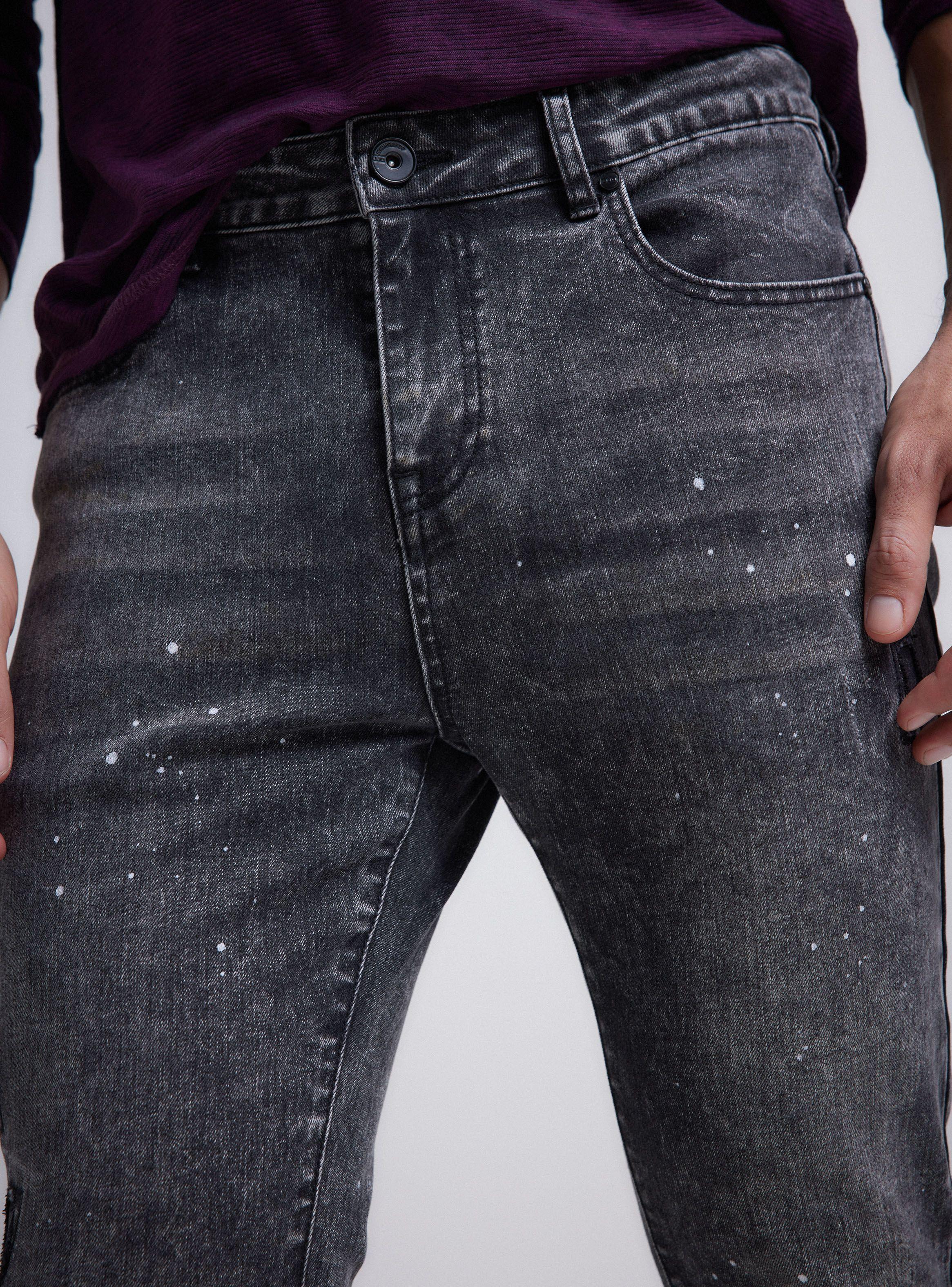 Jeans Gravillado Roturas Pintura-2