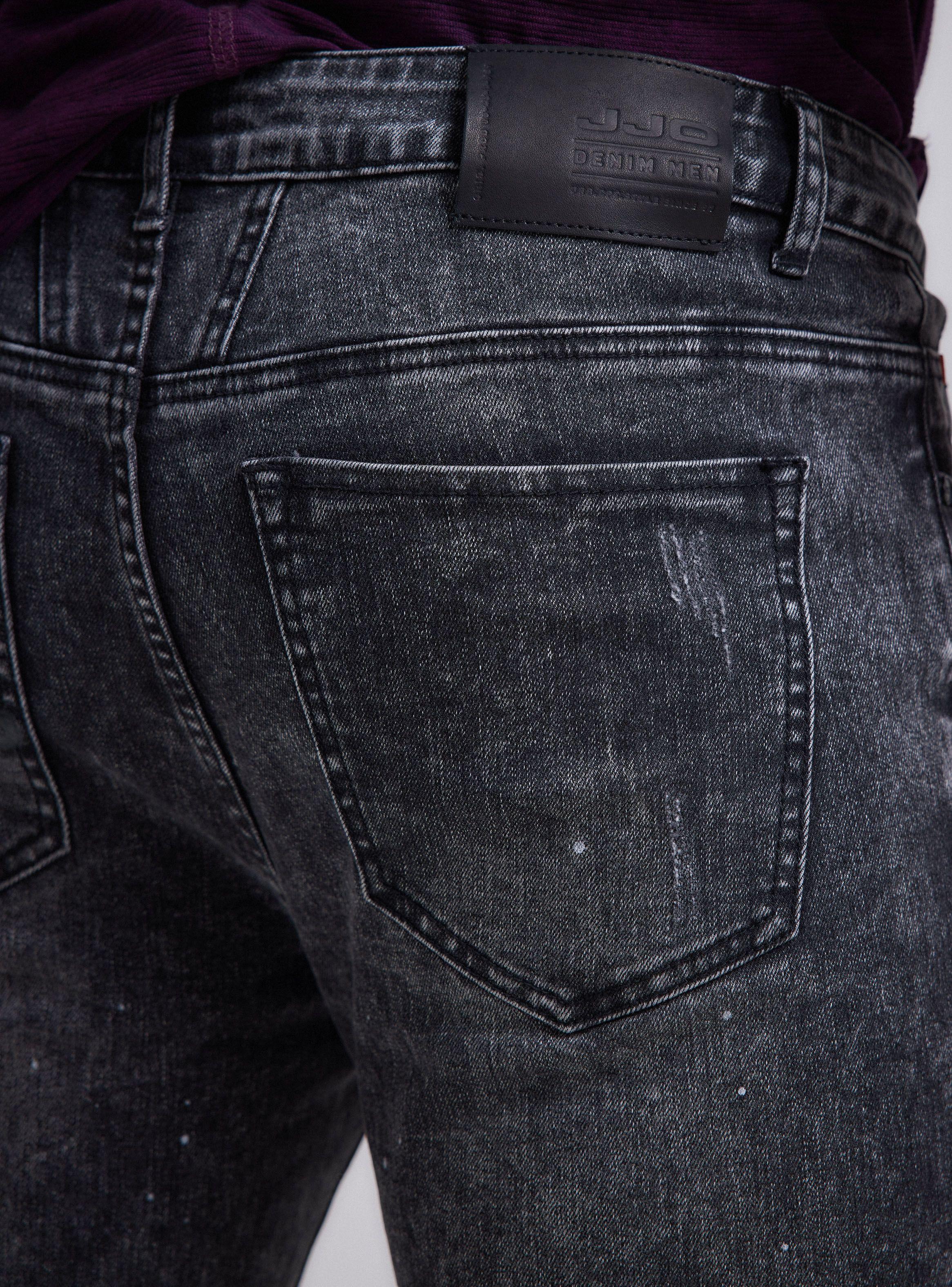 Jeans Gravillado Roturas Pintura-3