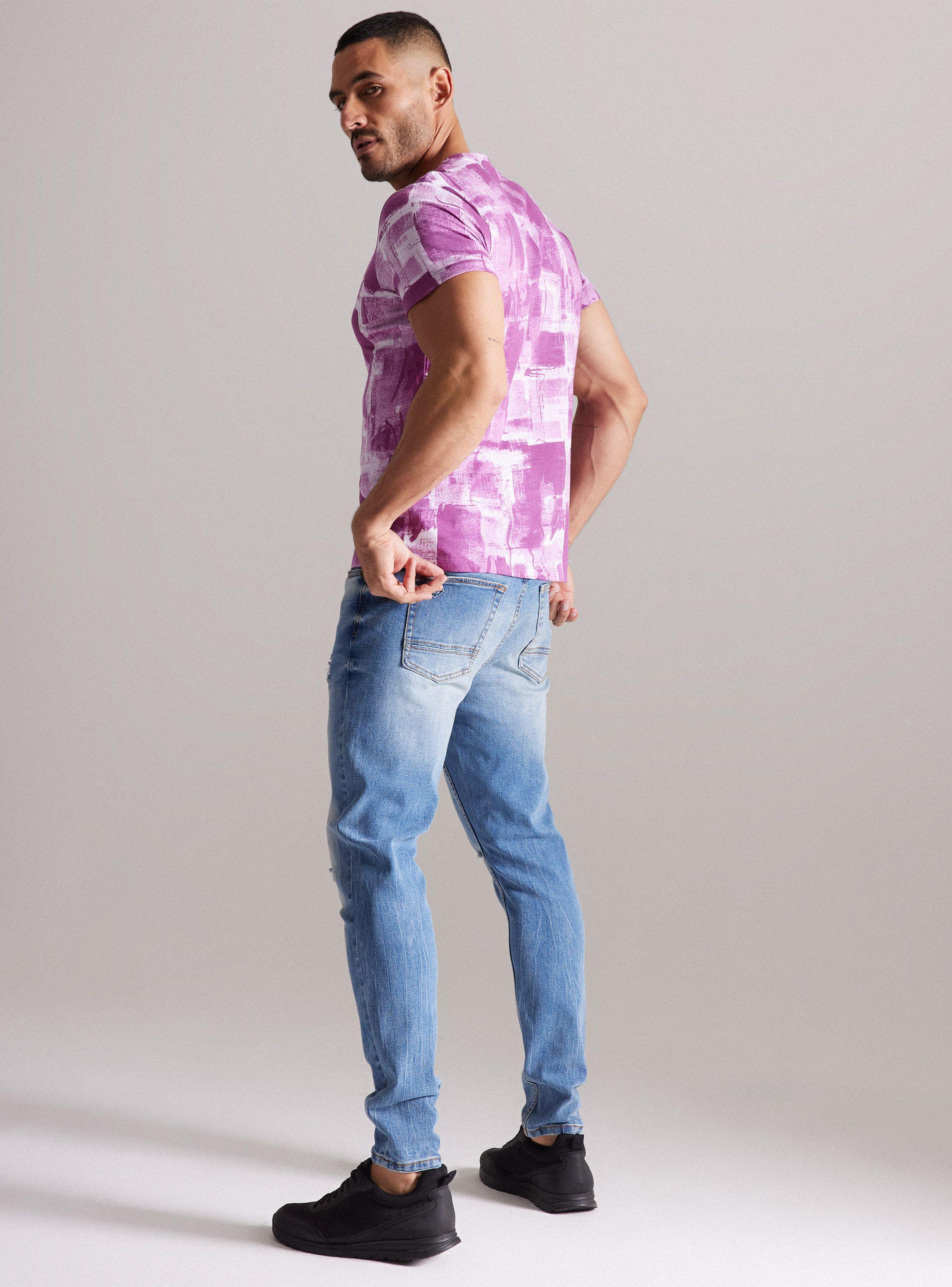 Jeans Azul Medio Roturas-4