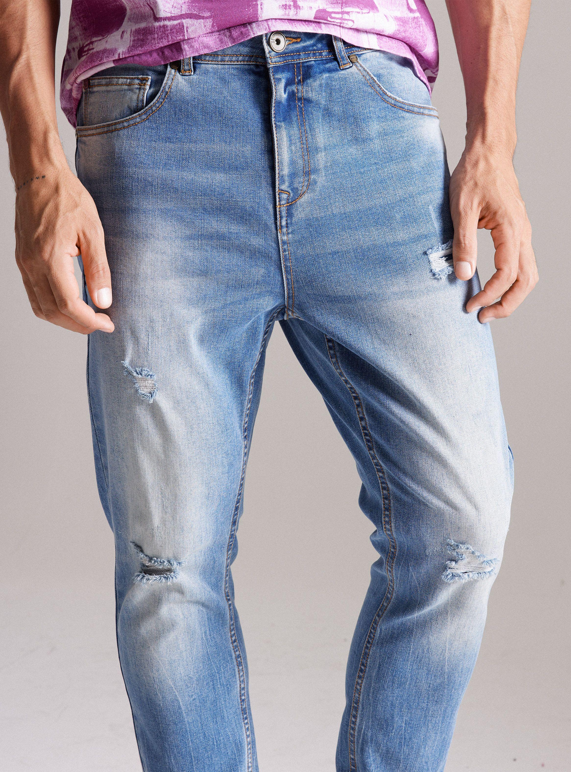 Jeans Azul Medio Roturas-2