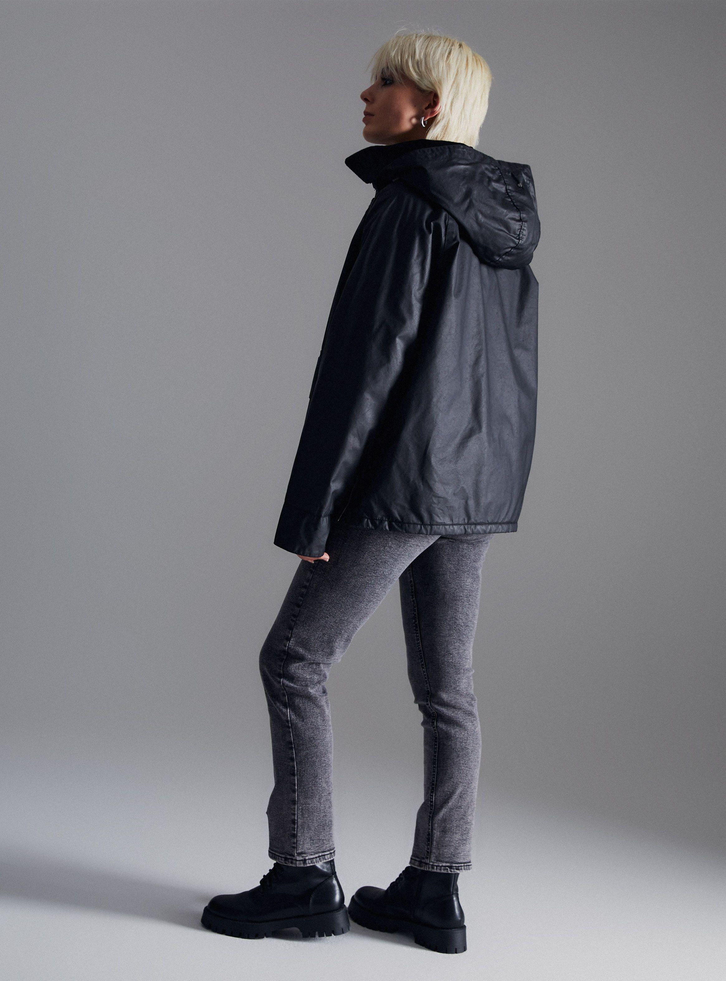 Chaqueta Encerada Con Gorro-5
