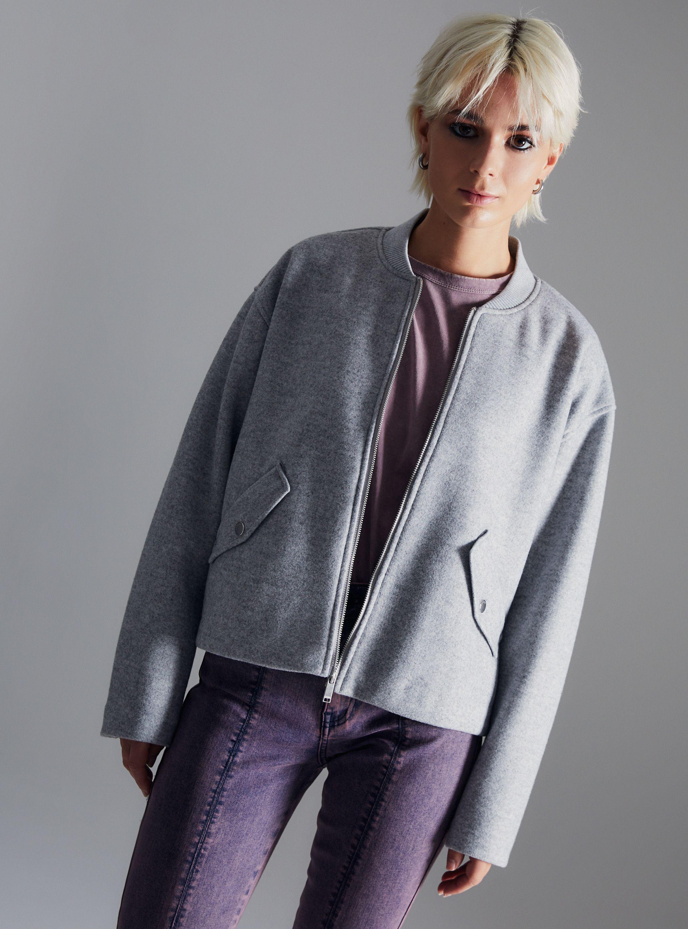 Chaqueta Bomber De Paño-0