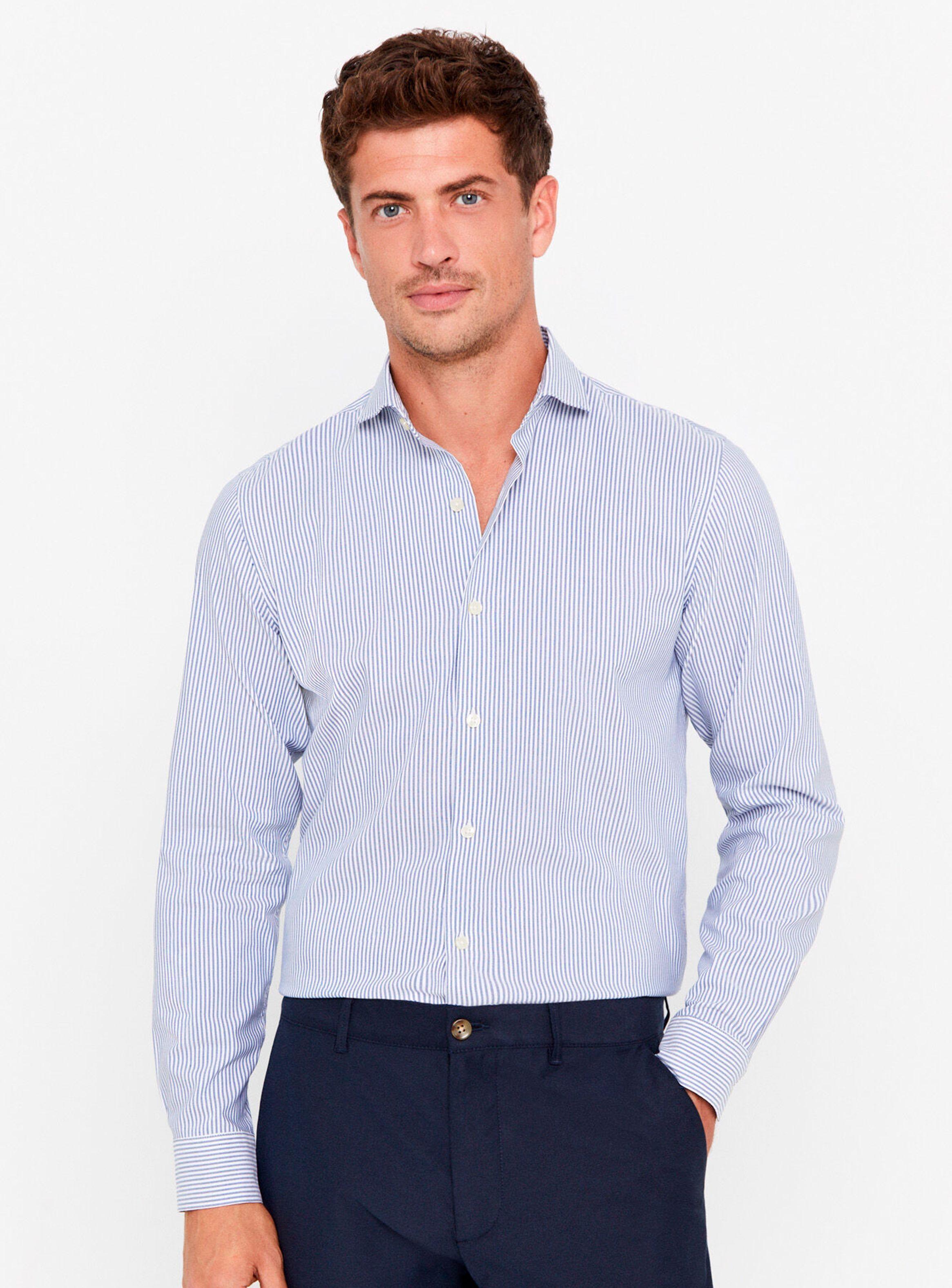 Camisa Manga Larga Rayas Coolmax Slim Fit-0