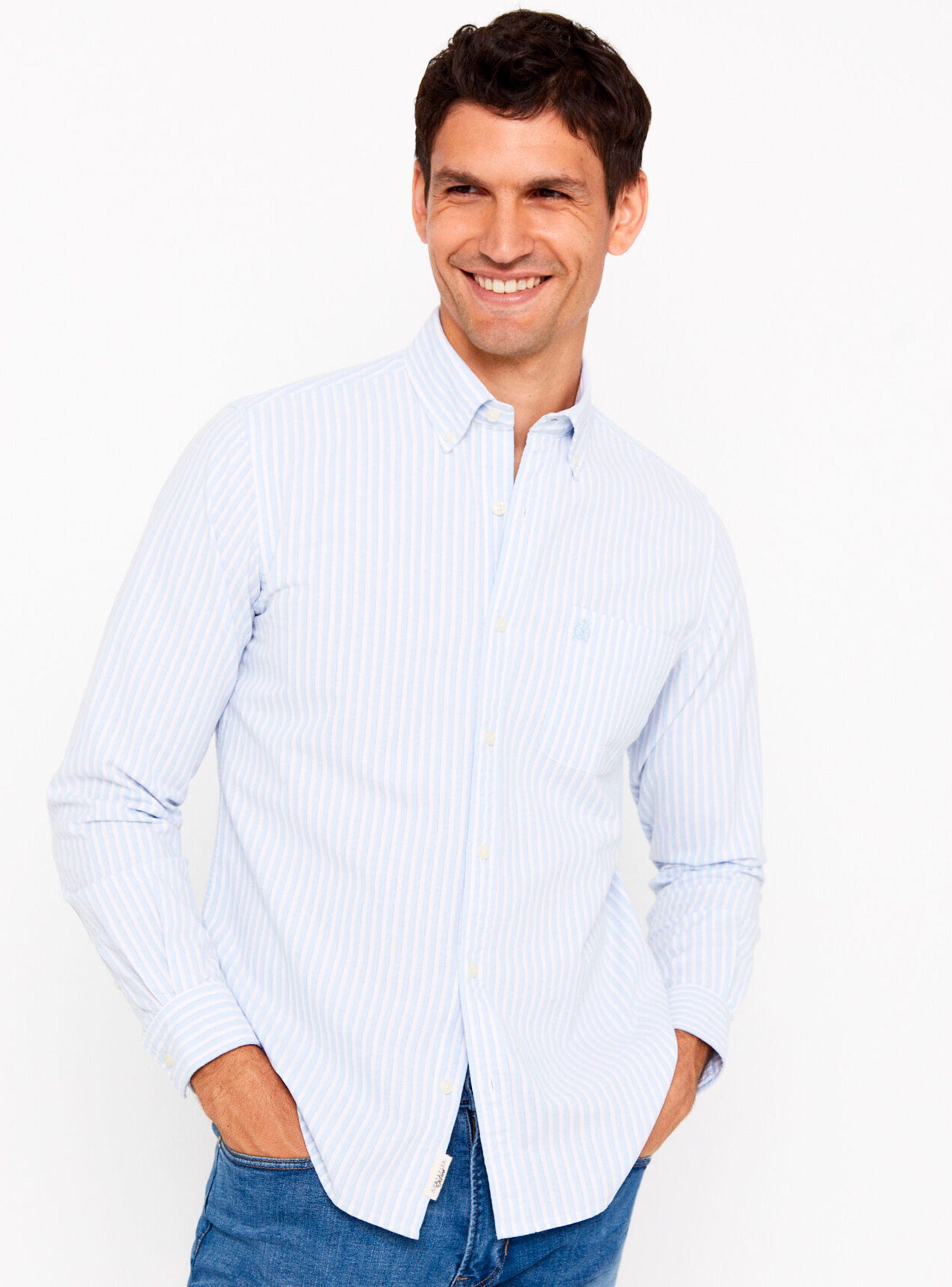 Camisa Manga Larga Oxford Print Rayas-0