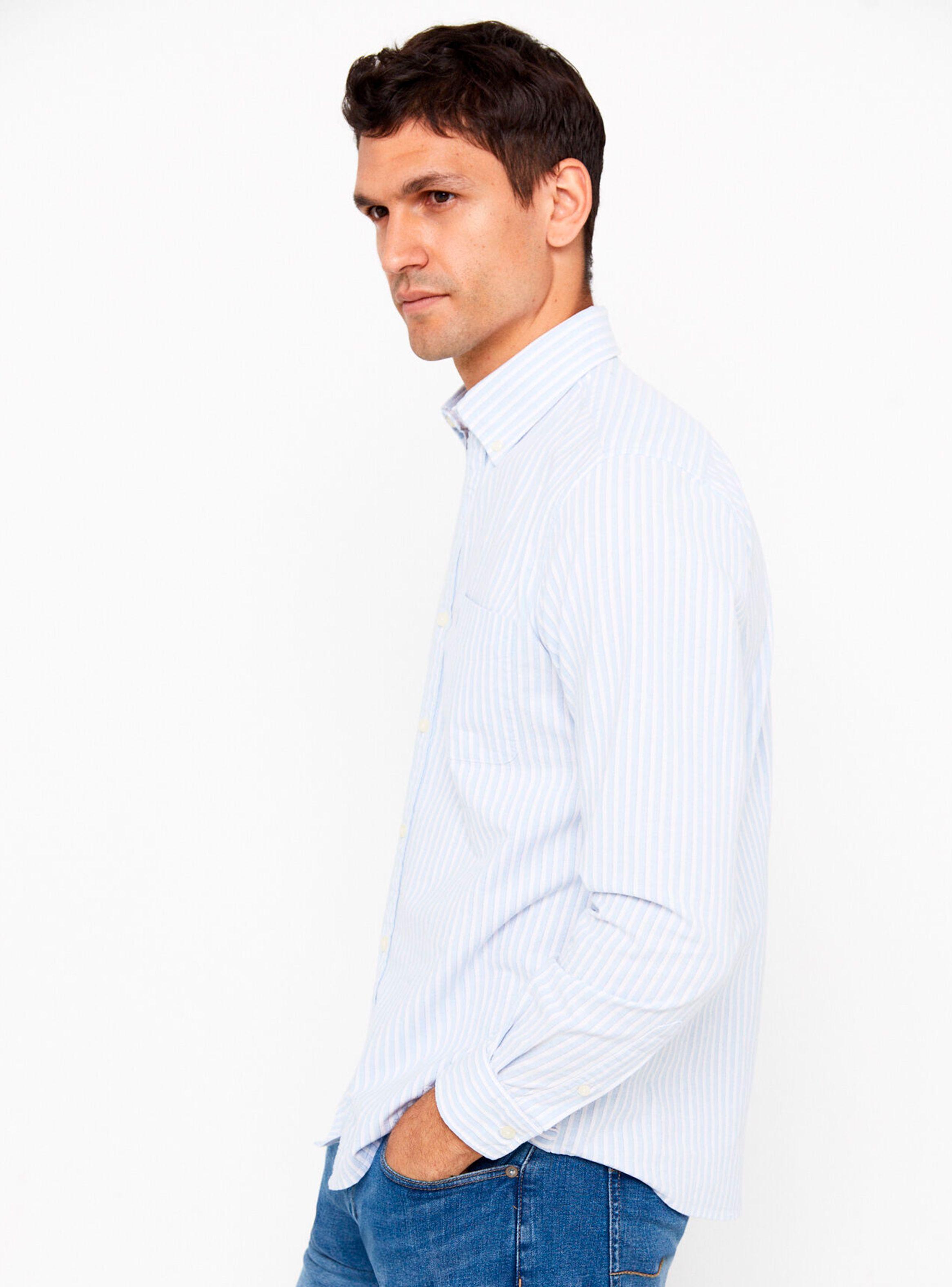 Camisa Manga Larga Oxford Print Rayas-2