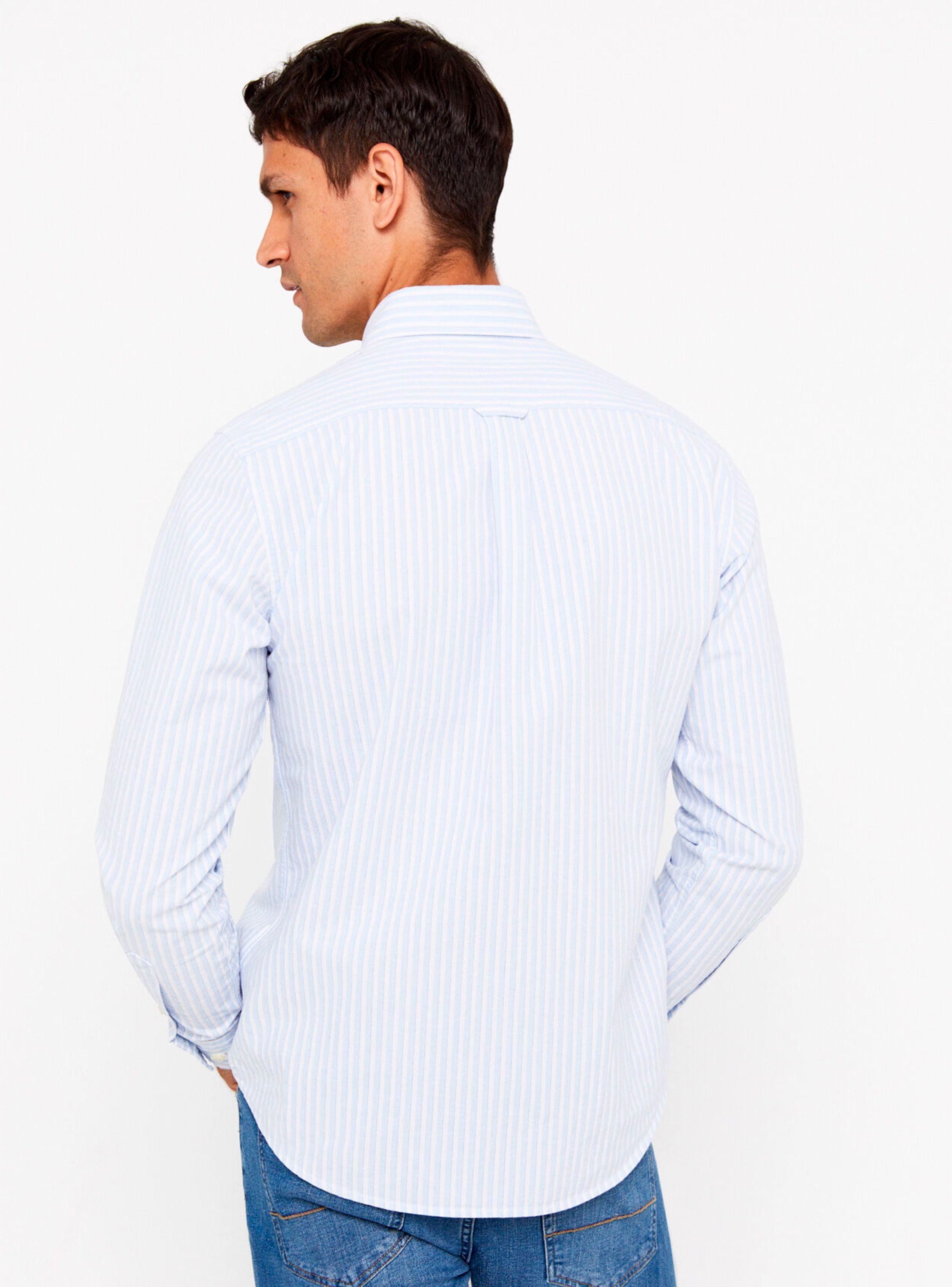 Camisa Manga Larga Oxford Print Rayas-1