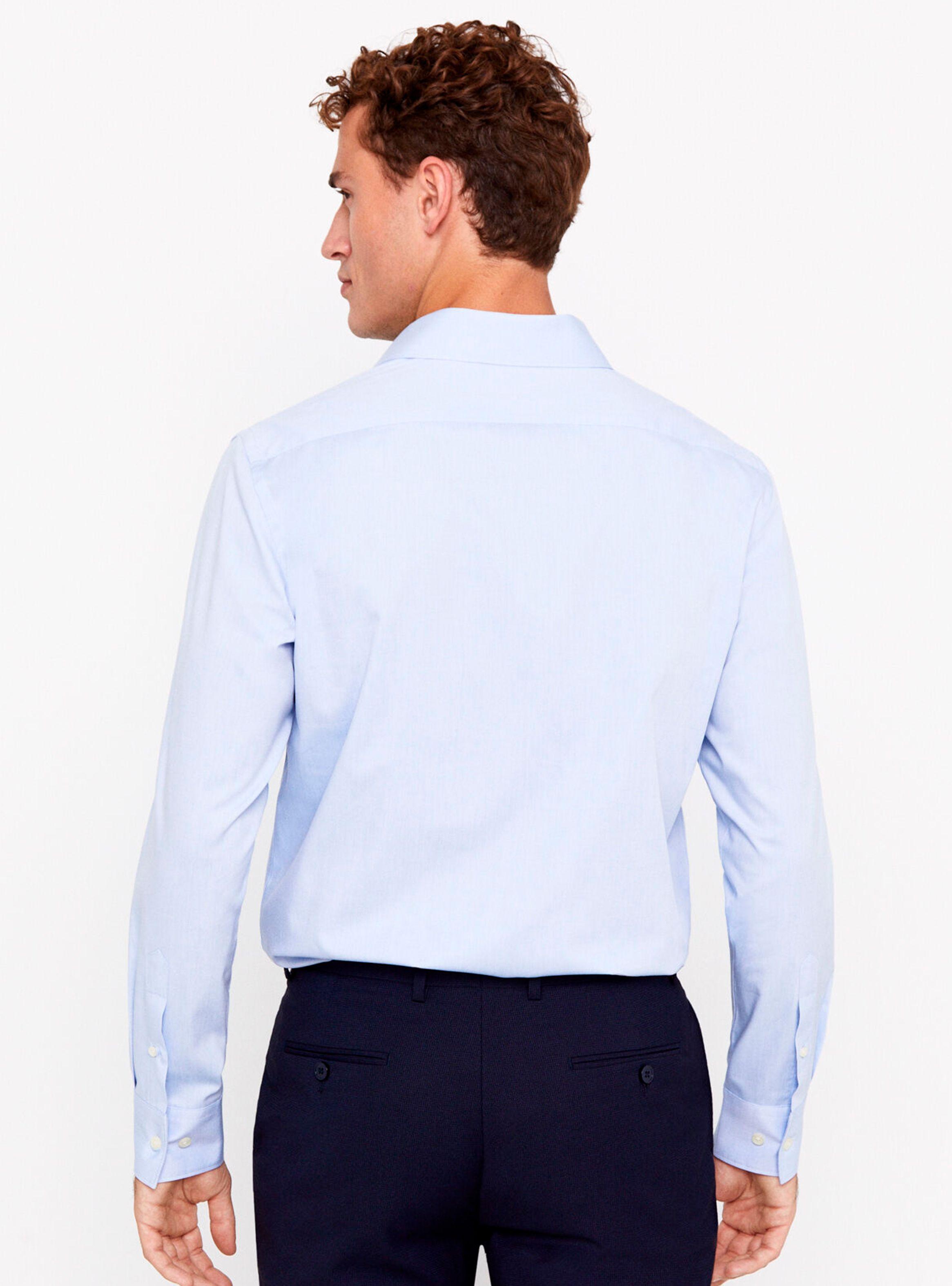 Camisa Manga Larga Vestir Pinpoint Liso Fácil Plancha-1