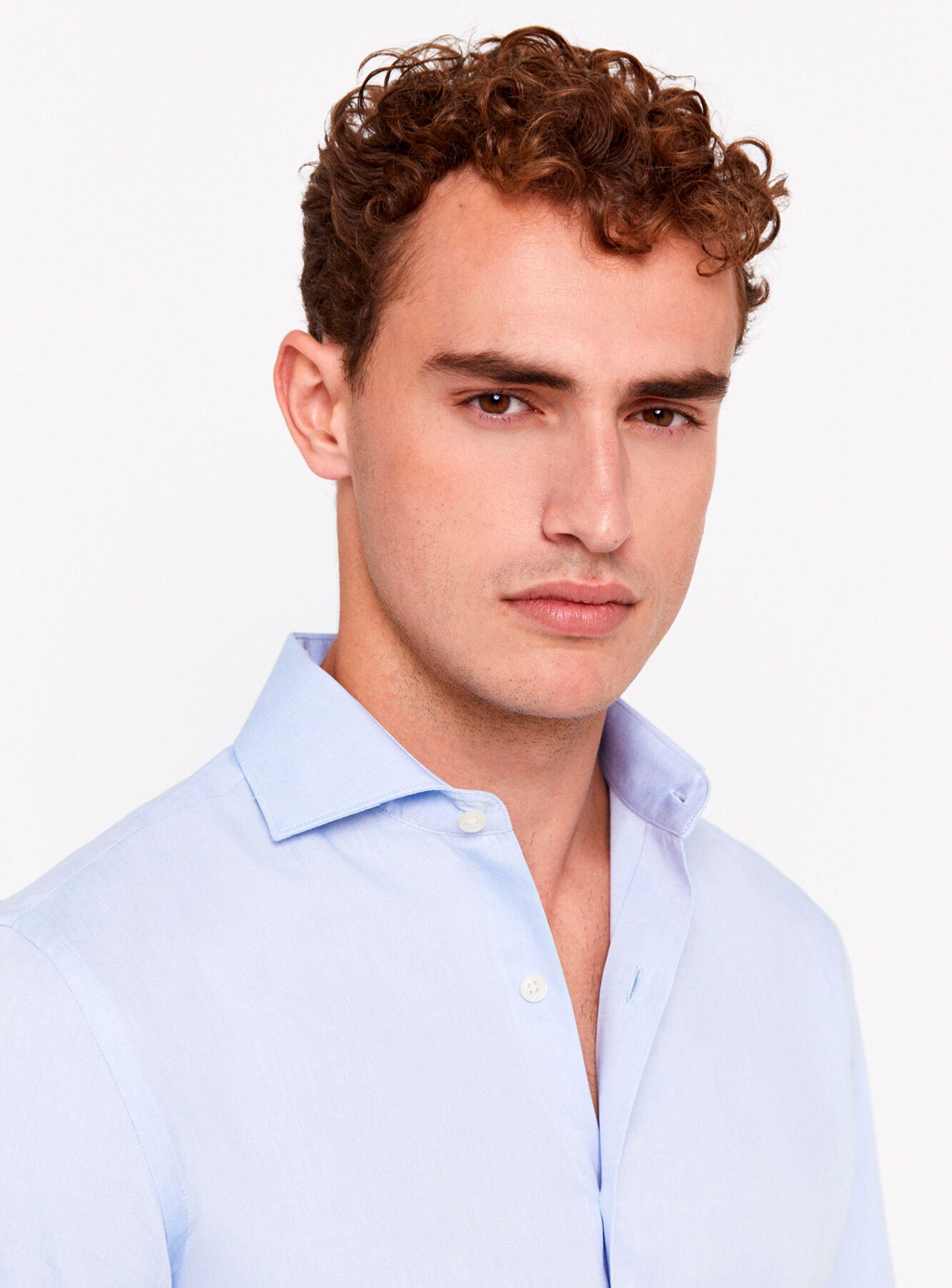 Camisa Manga Larga Vestir Pinpoint Liso Fácil Plancha-2