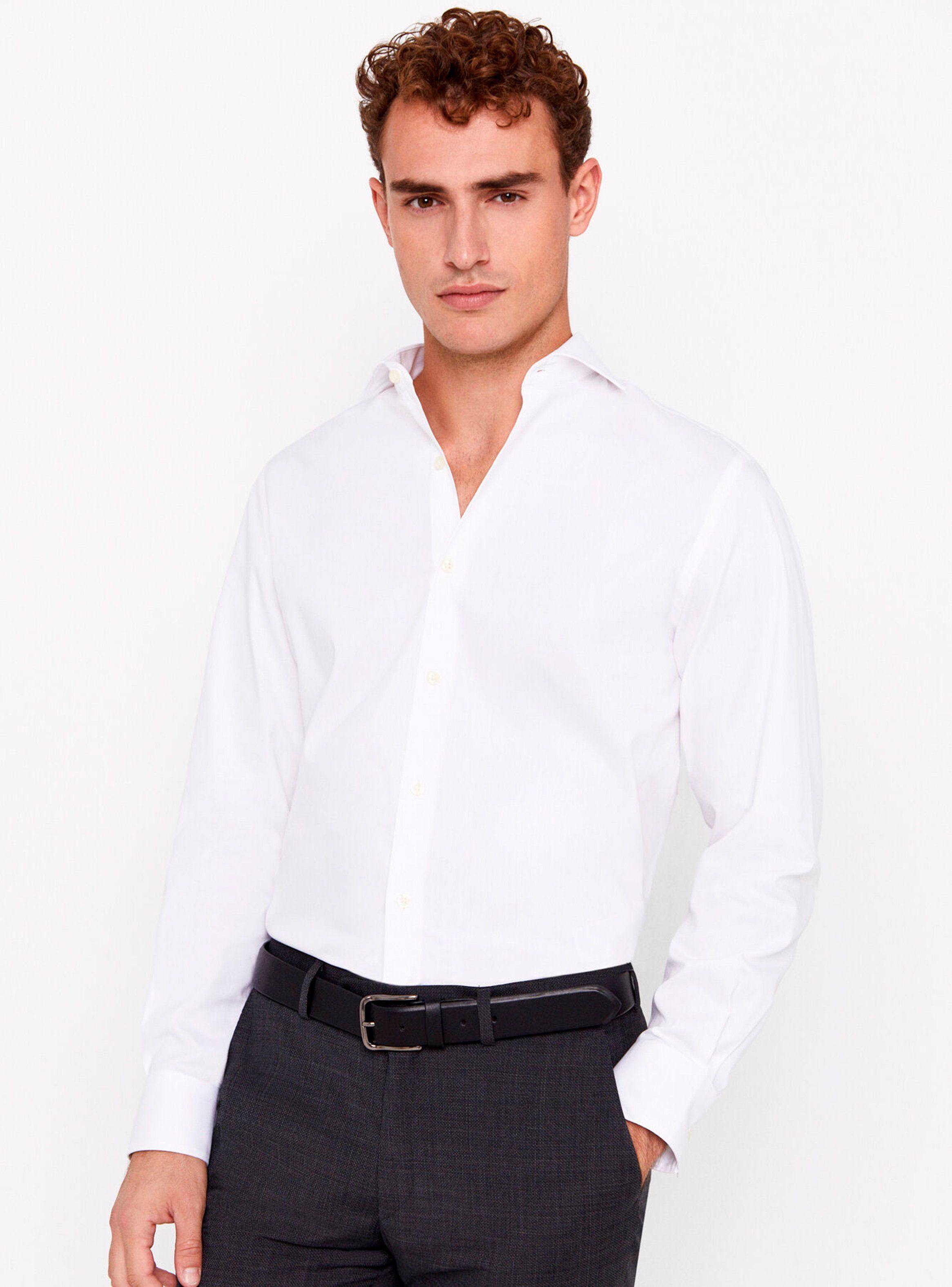Camisa Manga Larga Vestir Pinpoint Liso Fácil Plancha-0
