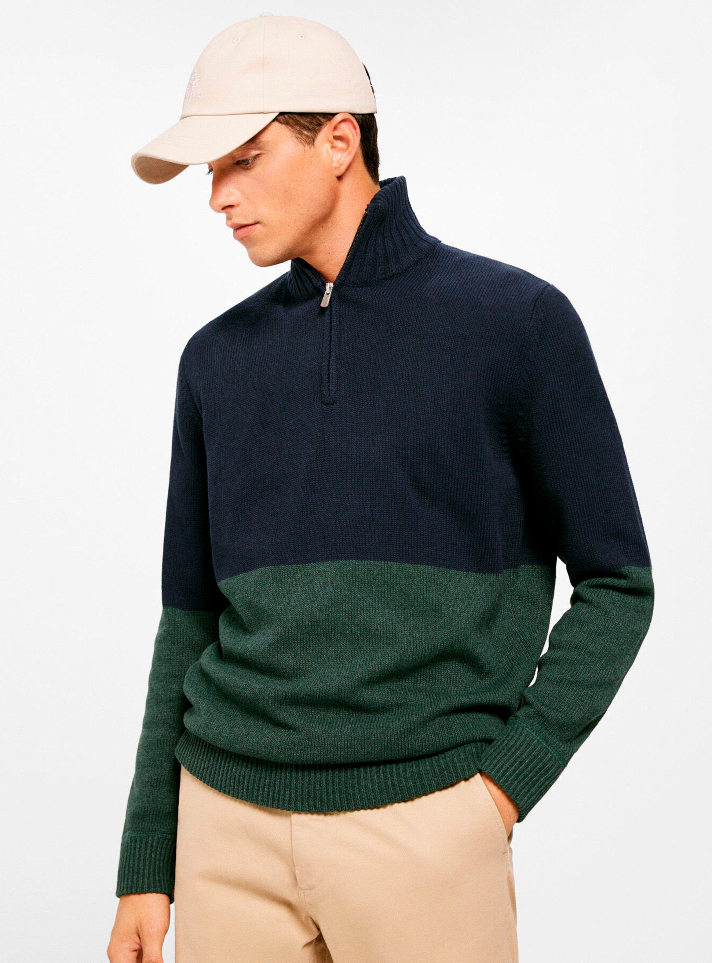 Sweater Cuello Alto Cremallera Block-0