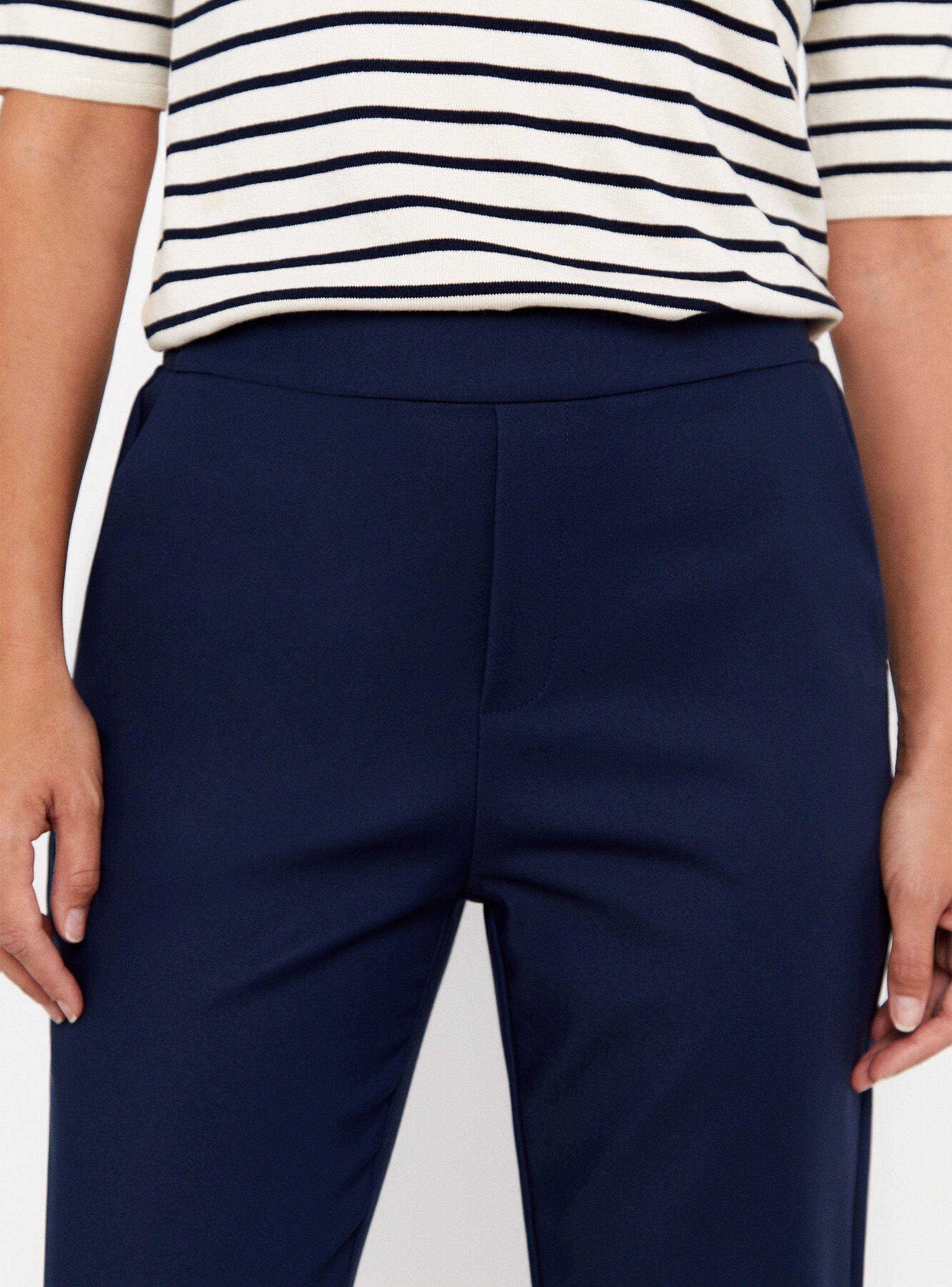 Pantalón Recto Con Goma En La Espalda-2