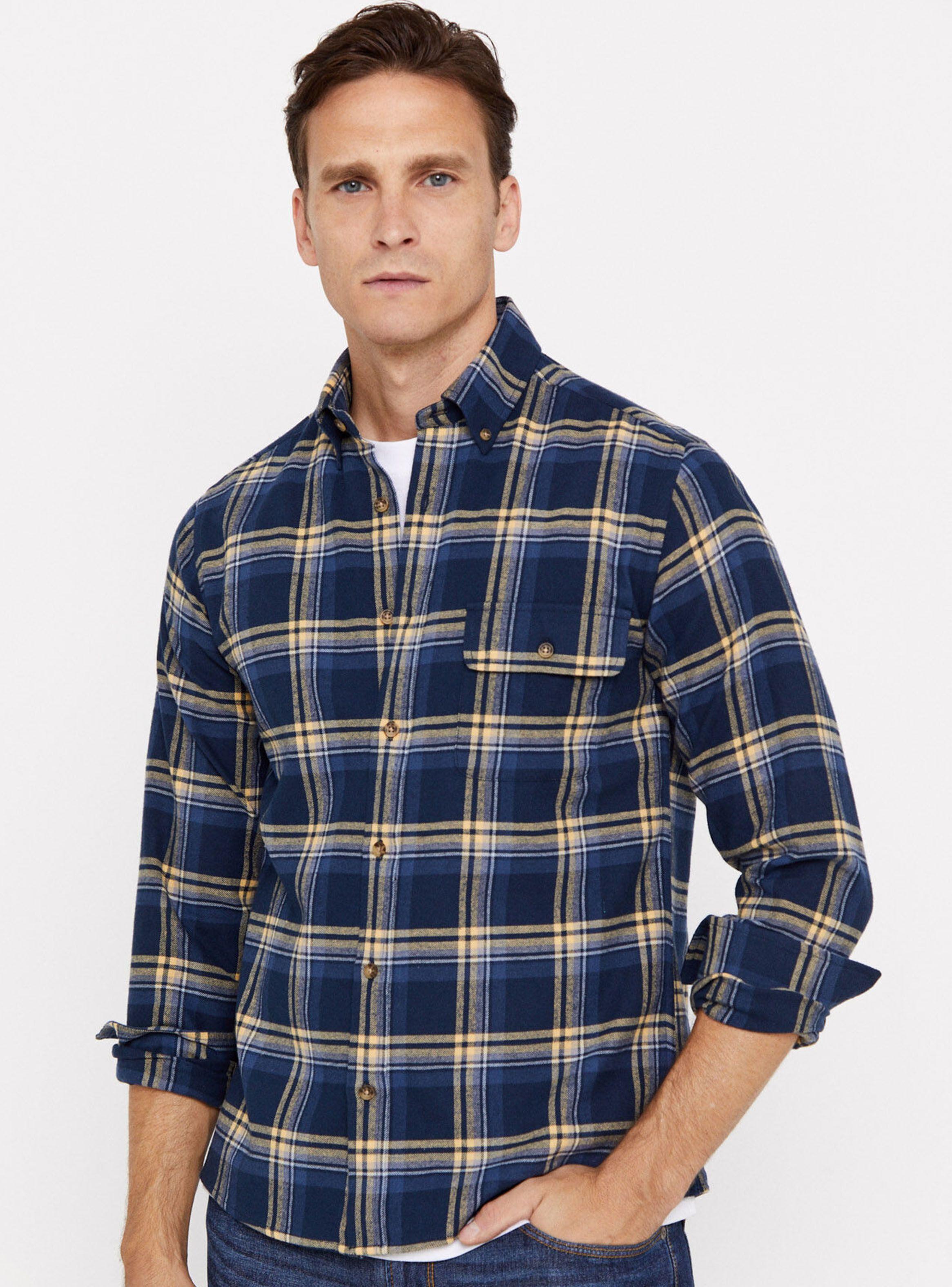 Camisa Manga Larga Franela Cuadros-0