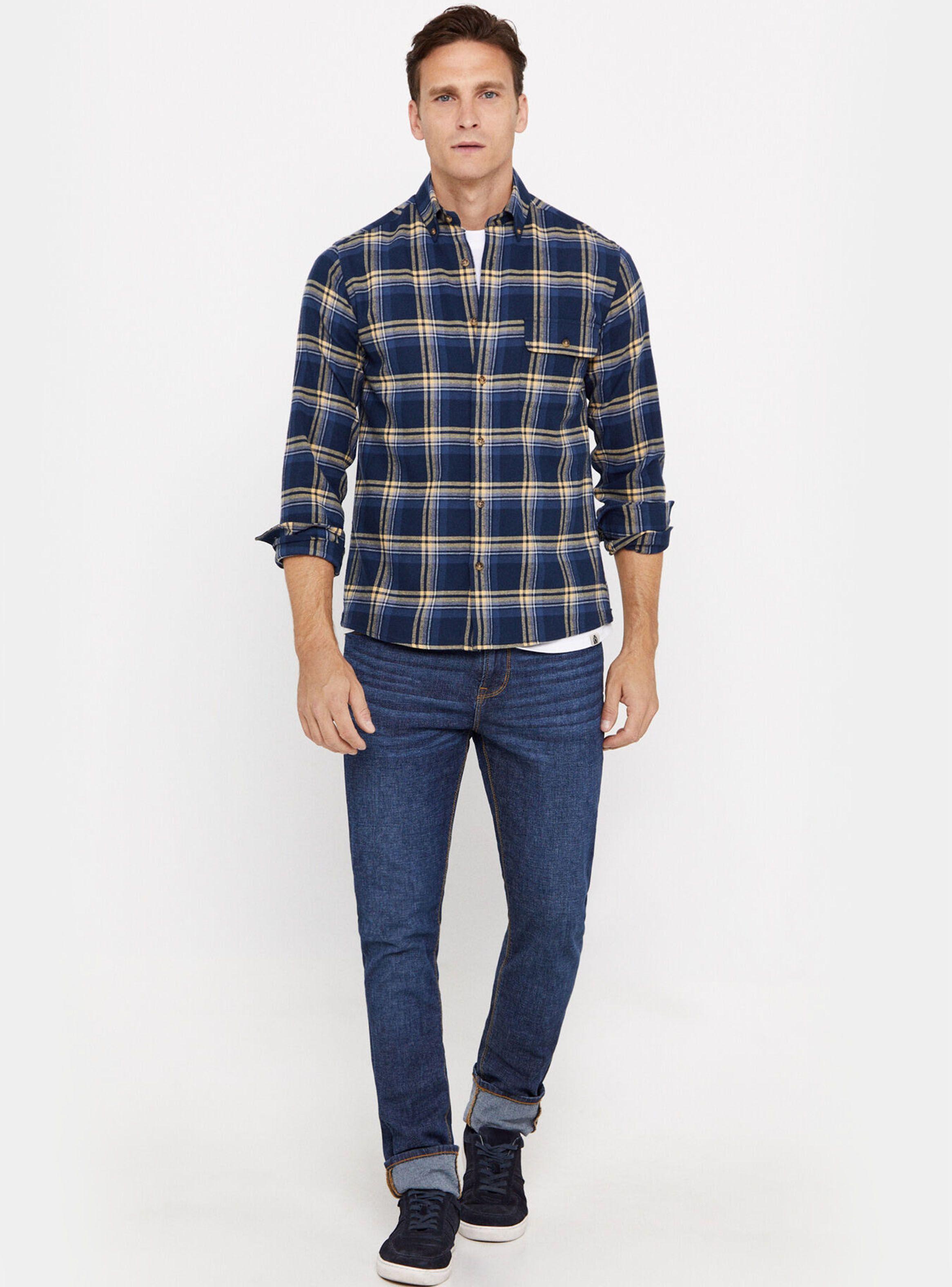 Camisa Manga Larga Franela Cuadros-3