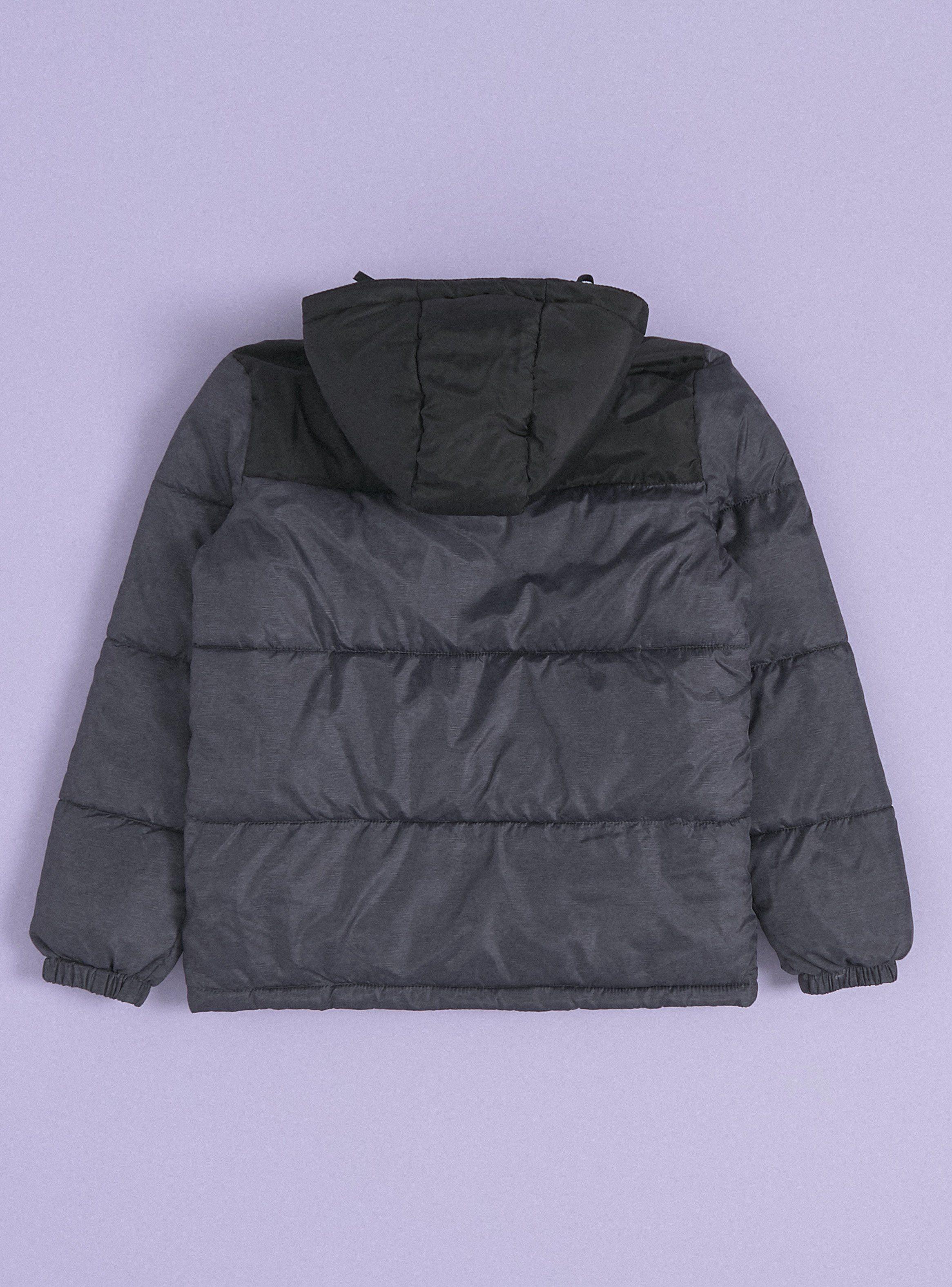 Parka Bicolor con Estampado-1