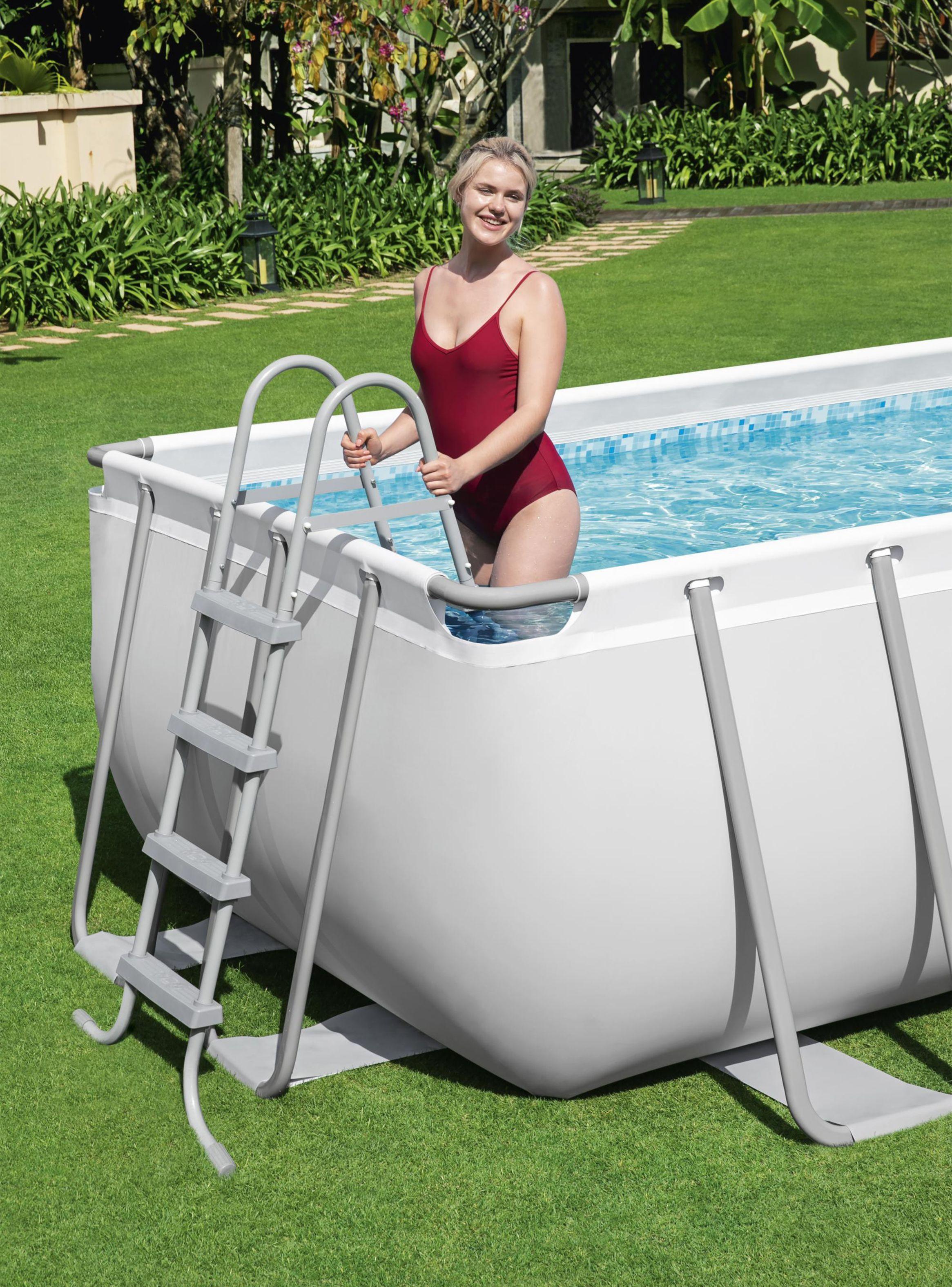 Piscina Power Steel™ Gris 1.22x2.01x4.12 m Pool Set-1