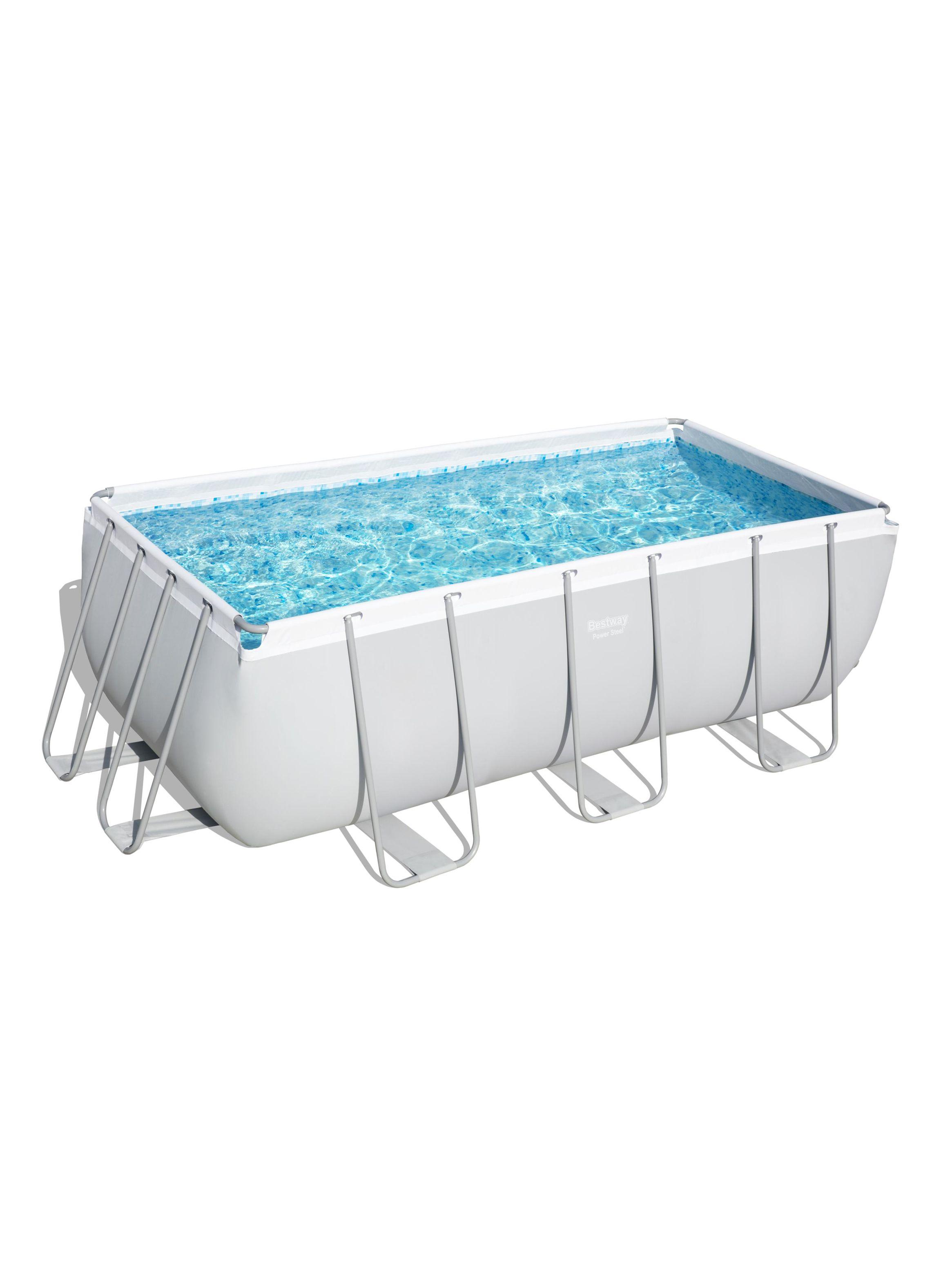 Piscina Power Steel™ Gris 1.22x2.01x4.12 m Pool Set-0