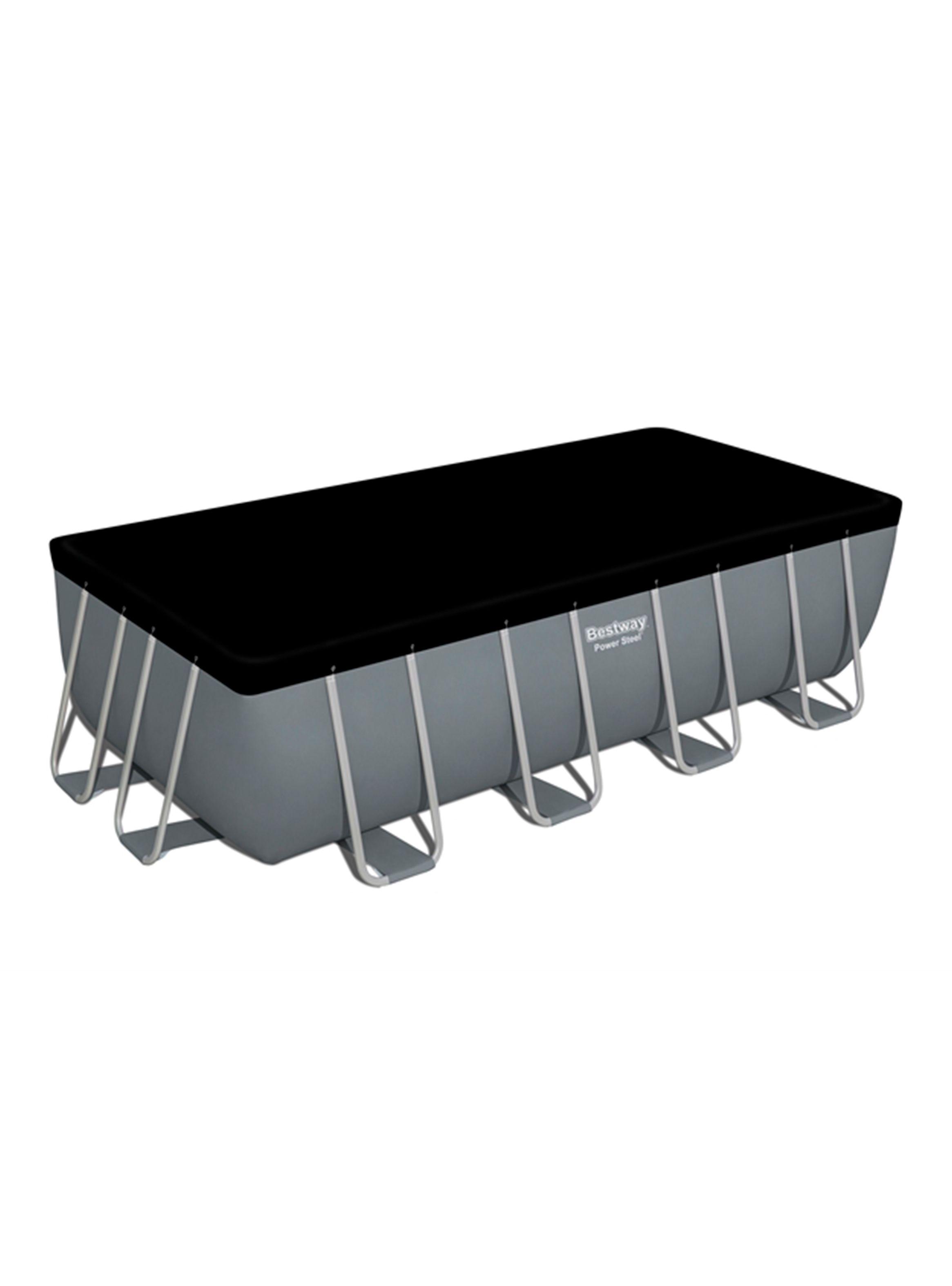 Piscina Rectangular Power Steel 122 x 488 x 244 cm Gris Claro-1