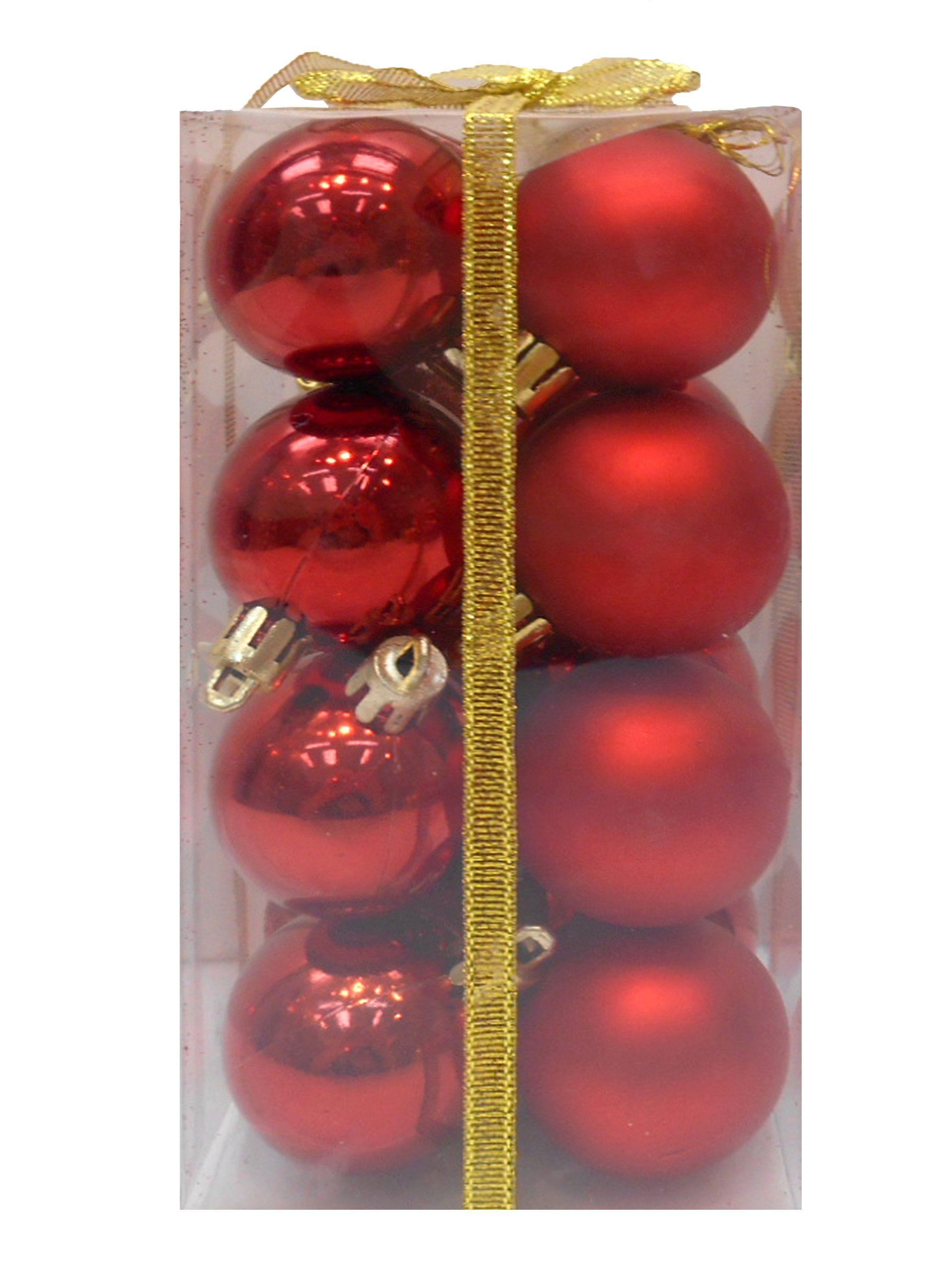 Set 16 Esferas Navidad Rojas 4 cm-0