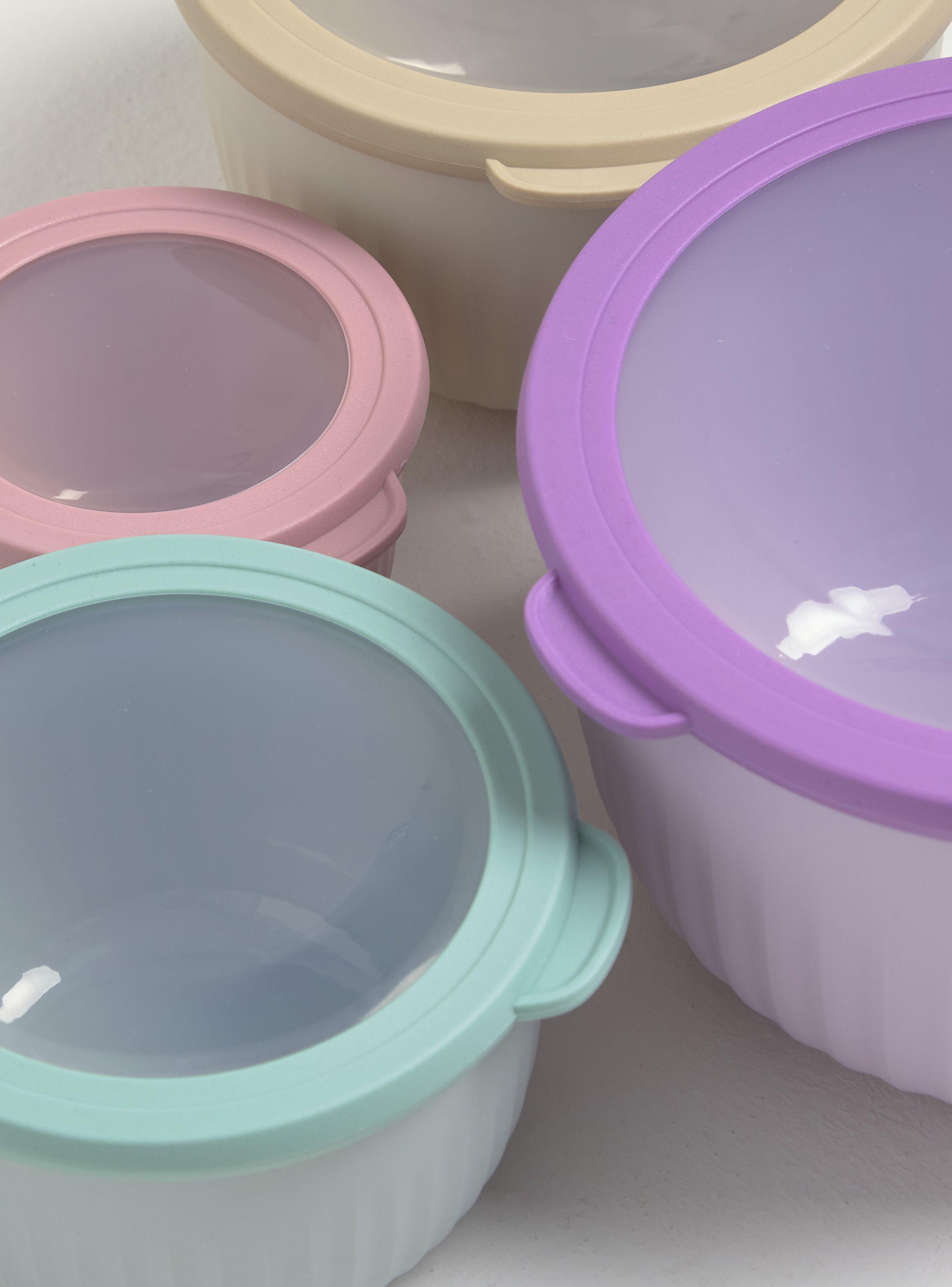 Set 4 Bowls con tapa L 550 ml + 1150 ml + 2100 ml + 3400 ml-2
