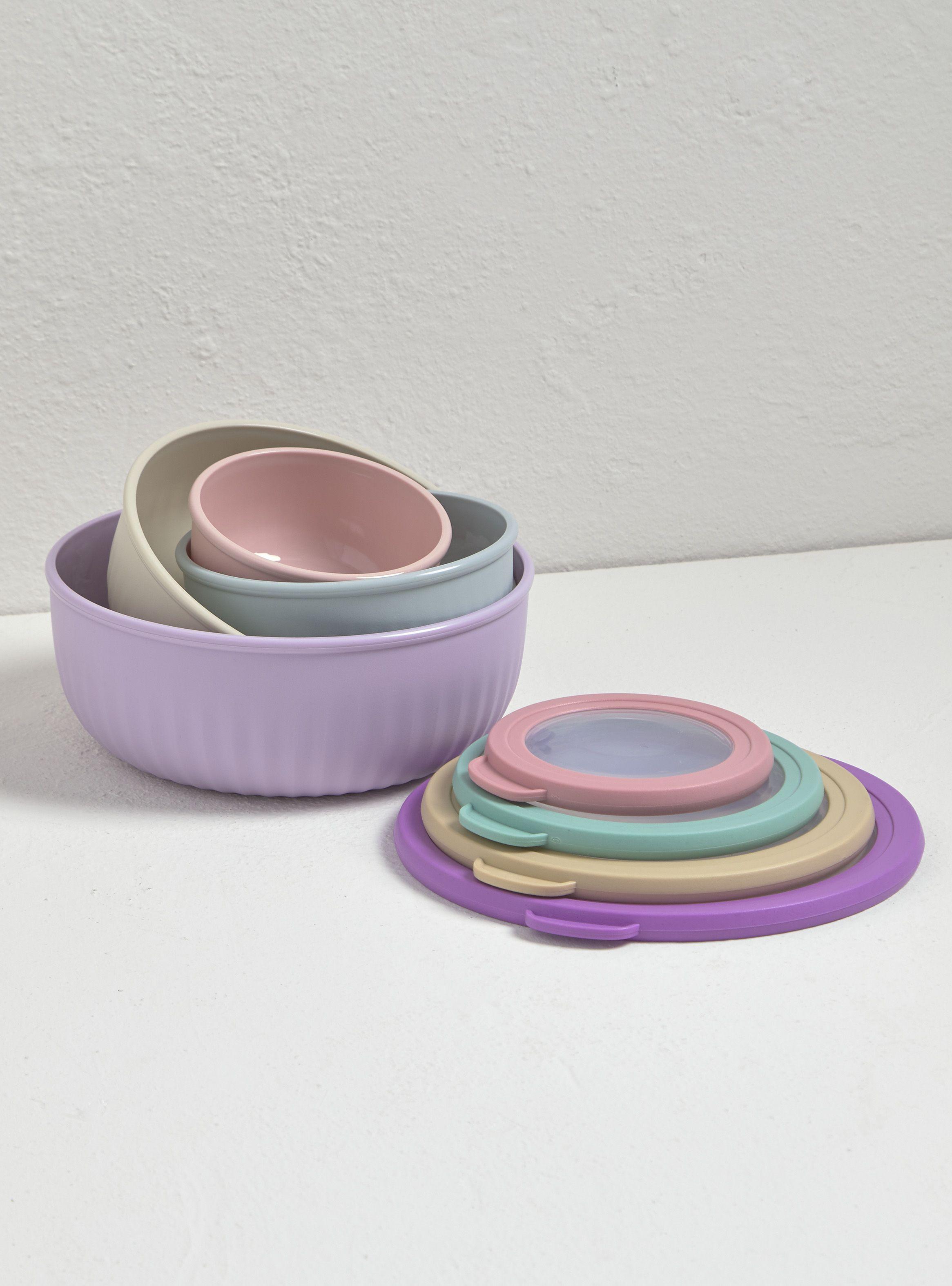 Set 4 Bowls con tapa M 360 ml + 730 ml + 1250 ml + 2200 ml-1