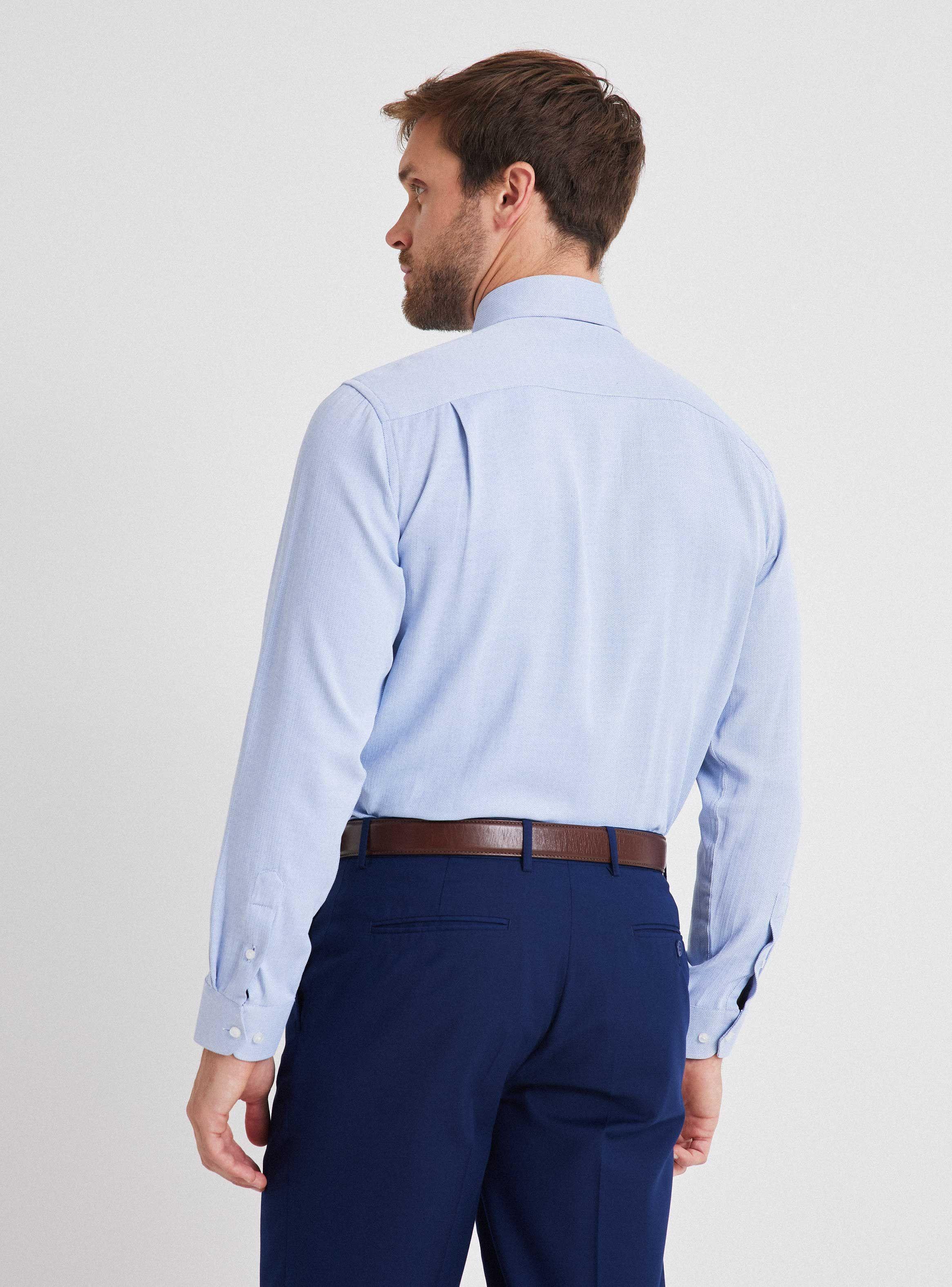 Camisa de Vestir Semi Slim Texturada Espigas-1