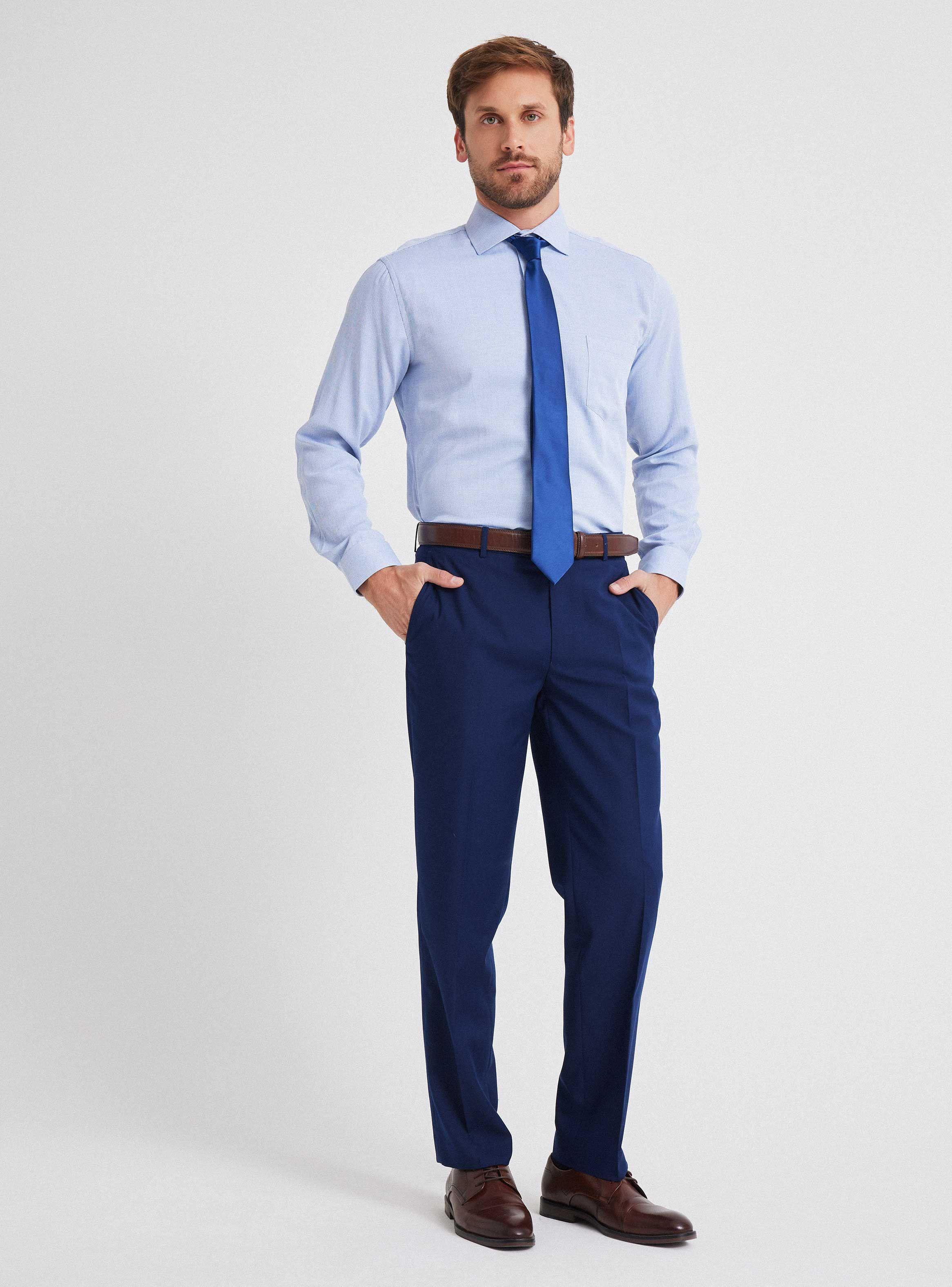 Camisa de Vestir Semi Slim Texturada Espigas-4