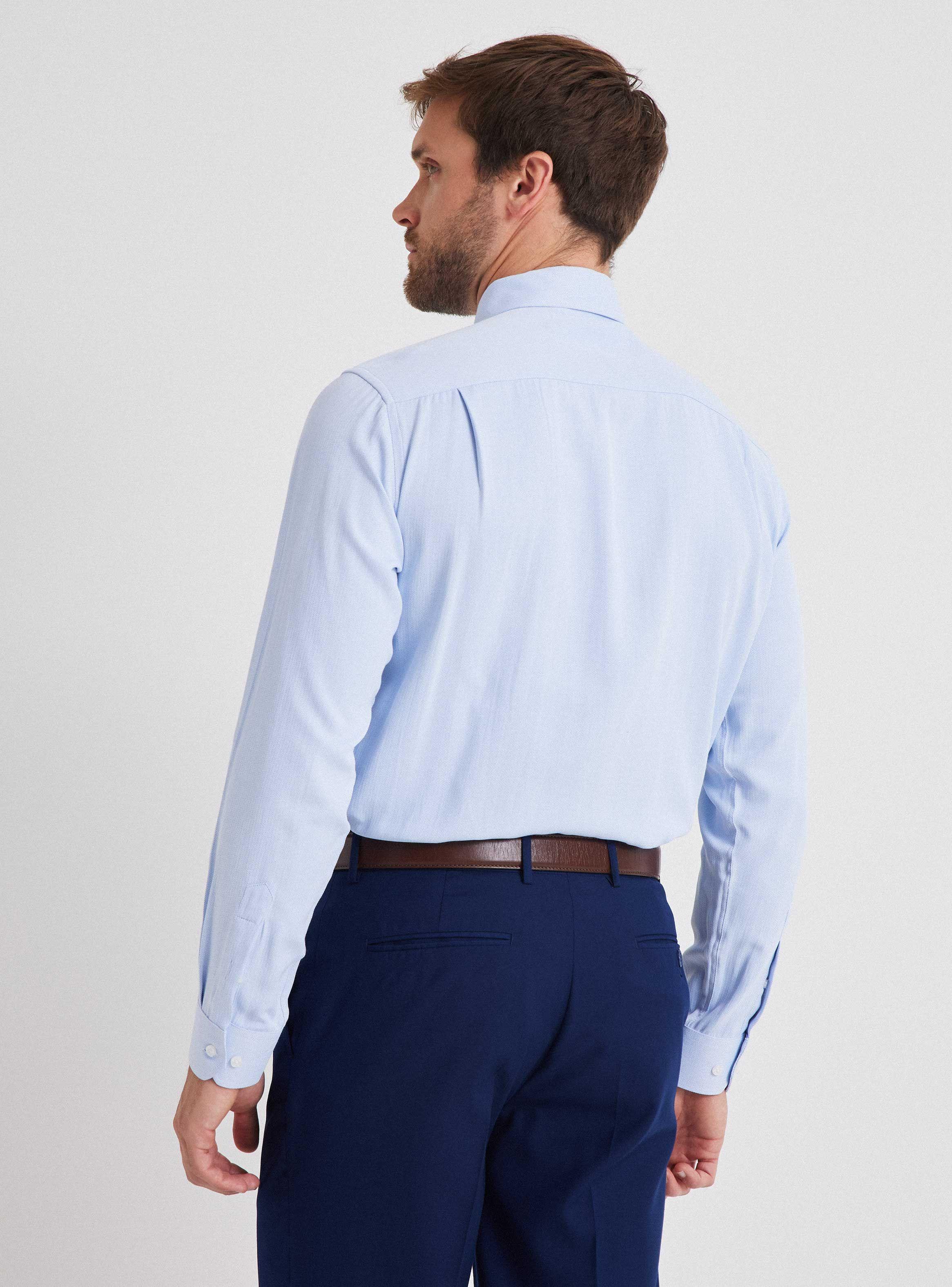 Camisa de Vestir Semi Slim Texturada Espigas de Johnson Classic