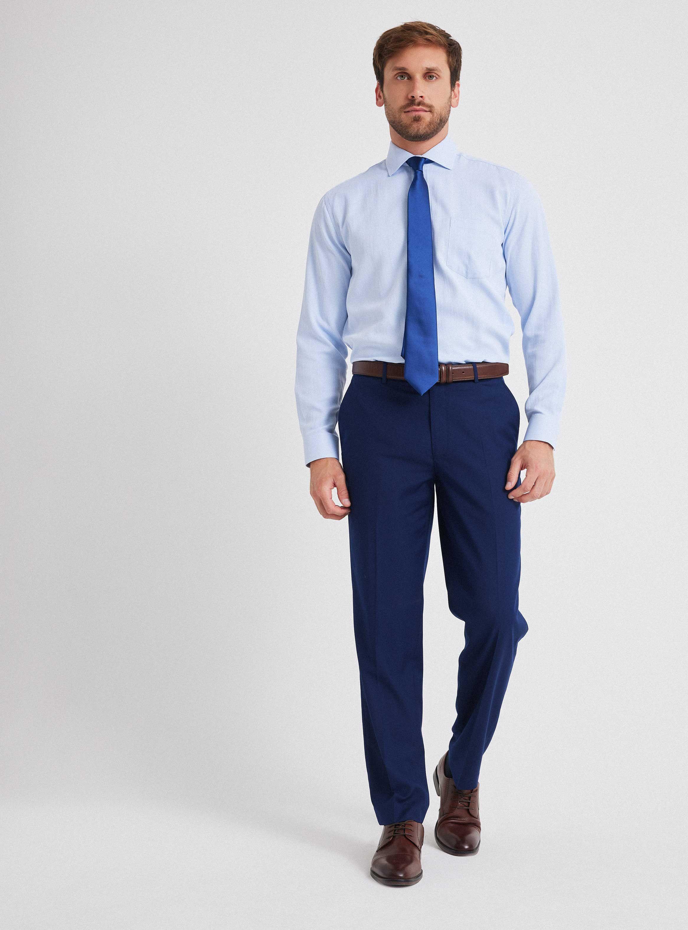 Camisa de Vestir Semi Slim Texturada Espigas de Johnson Classic